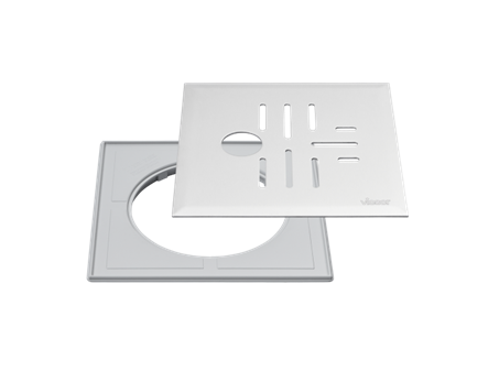 Neliökansi Vieser Classic 197x197 32mm reikä ruostumaton