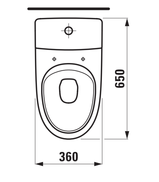 Wc-istuin ilman kantta Laufen Kompas Avoin S