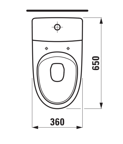 Wc-istuin ilman kantta Laufen Kompas korkea