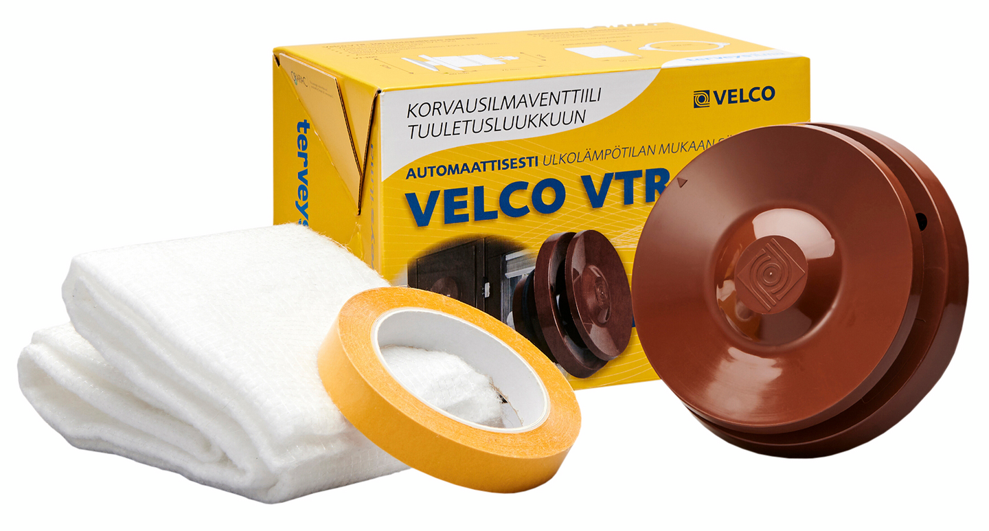 Korvausilmaventtiili Velco VTR-100R tuuletusluukkuun ruskea