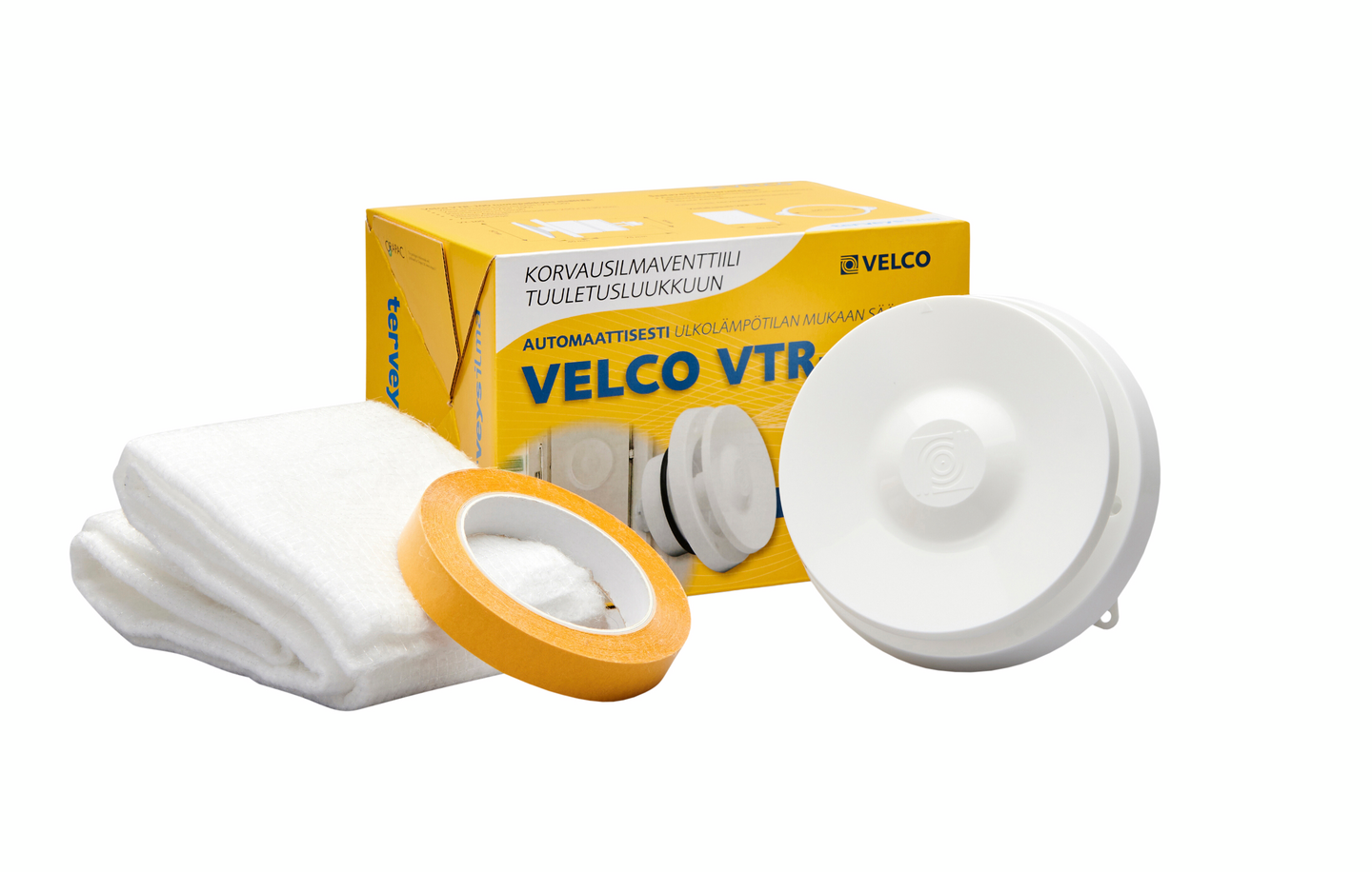 Korvausilmaventtiili Velco VTR-100 tuuletusluukkuun valkoinen