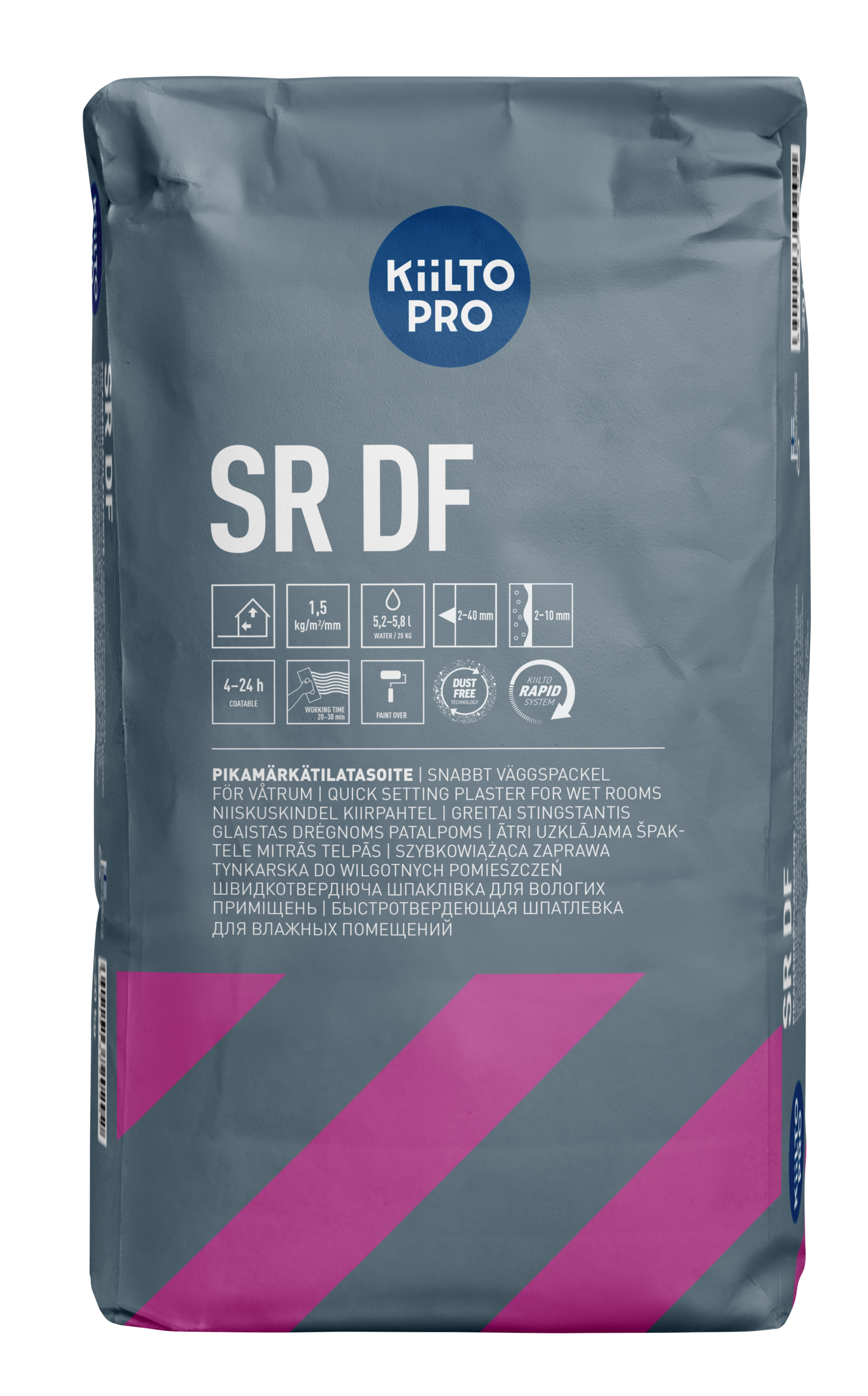 Pikamärkätilatasoite Kiilto SR DF 20kg 2-10 (40)mm