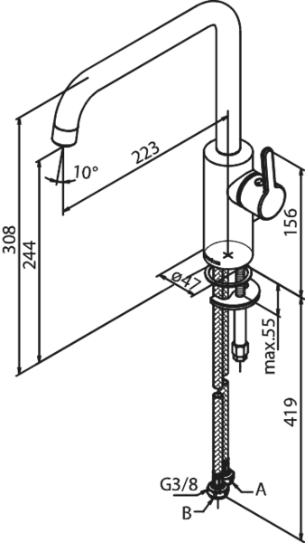 Keittiöhana Damixa 74086.00 Silhouet