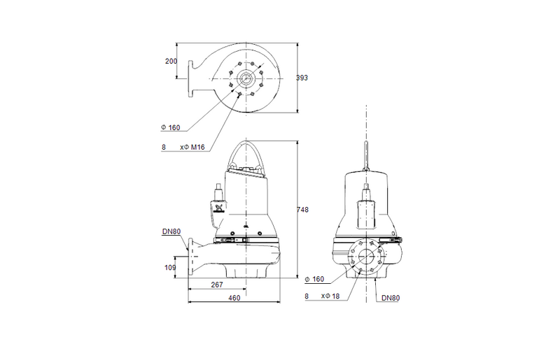 Jätevesipumppu Grundfos SLV.80.80.40.4.51 d
