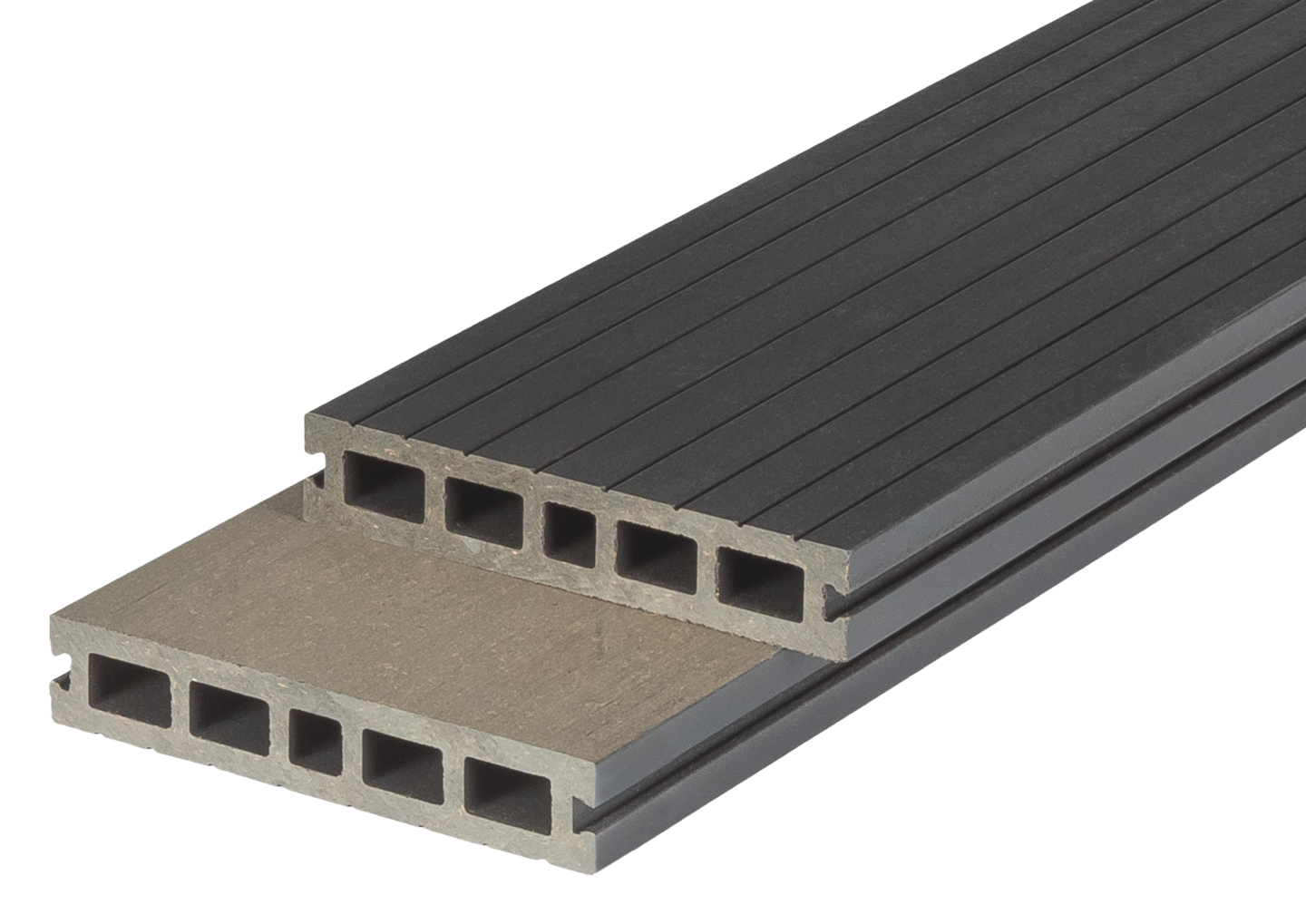 Terassilauta Luna TWPC/T 26x140x4000 grafiitinharmaa lämpöpuukomposiitti