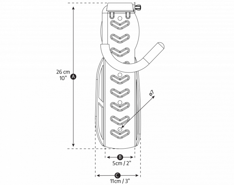 Polkupyörän ripustin Canopia Pystysuora