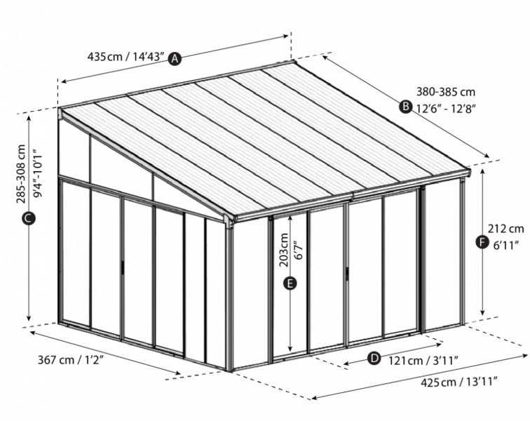 Viherhuone Canopia SanRemo 16,5m²