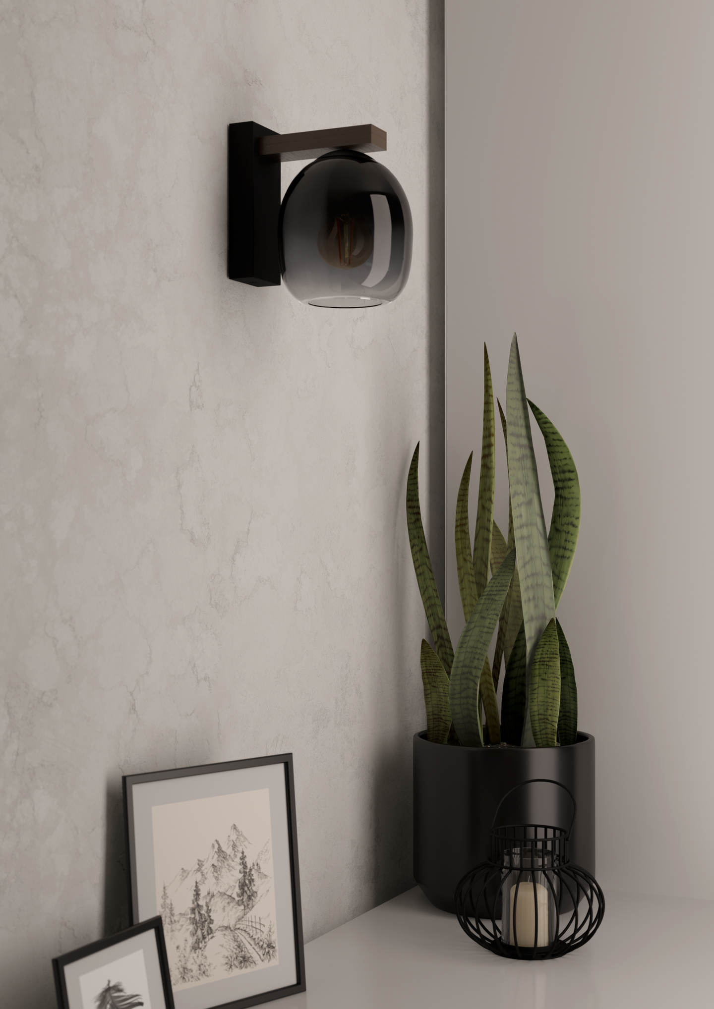 Seinävalaisin EGLO Filago E27 40W puu/harmaa