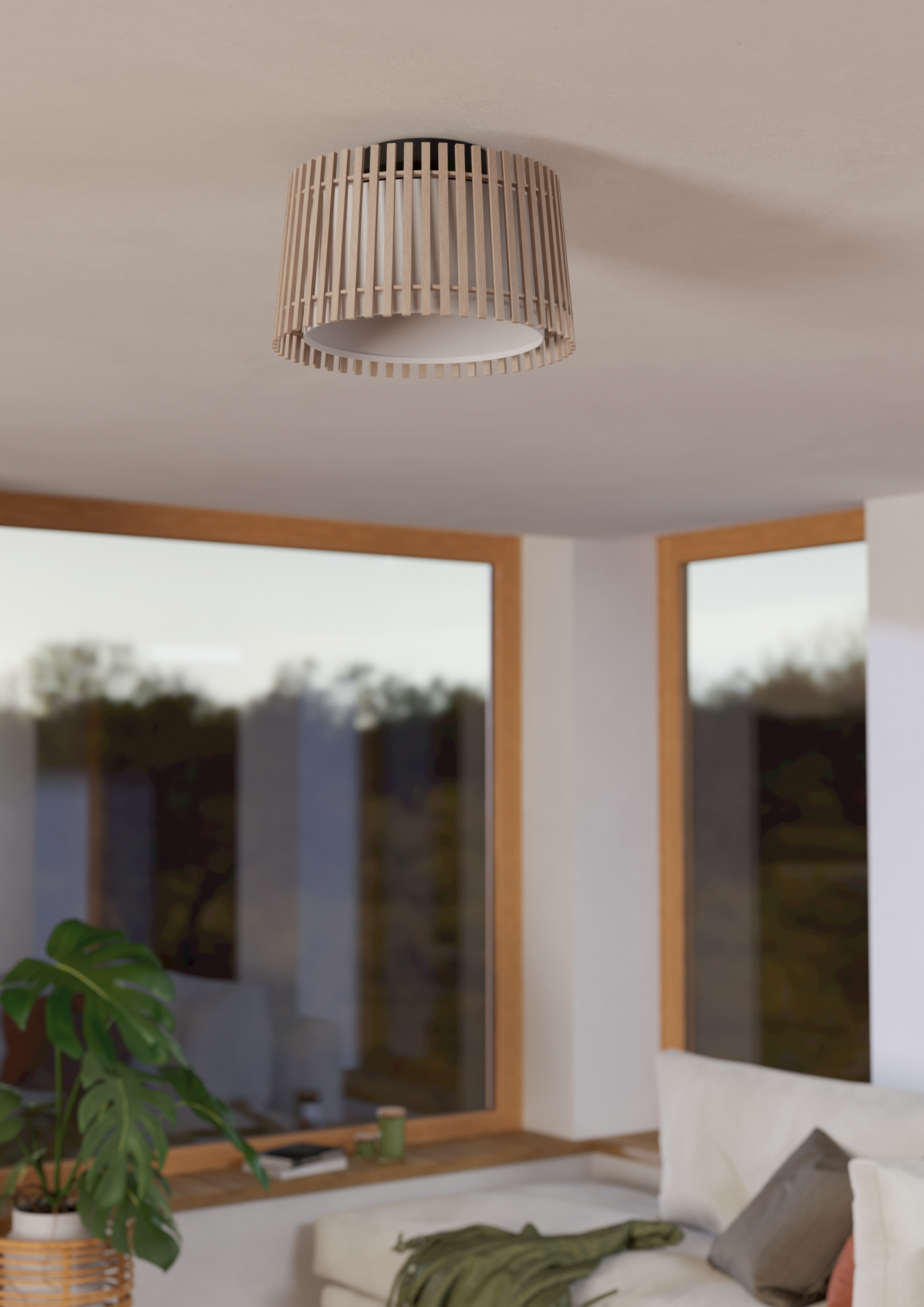 Kattovalaisin EGLO Fattoria E27 25W musta/ruskea/valkoinen