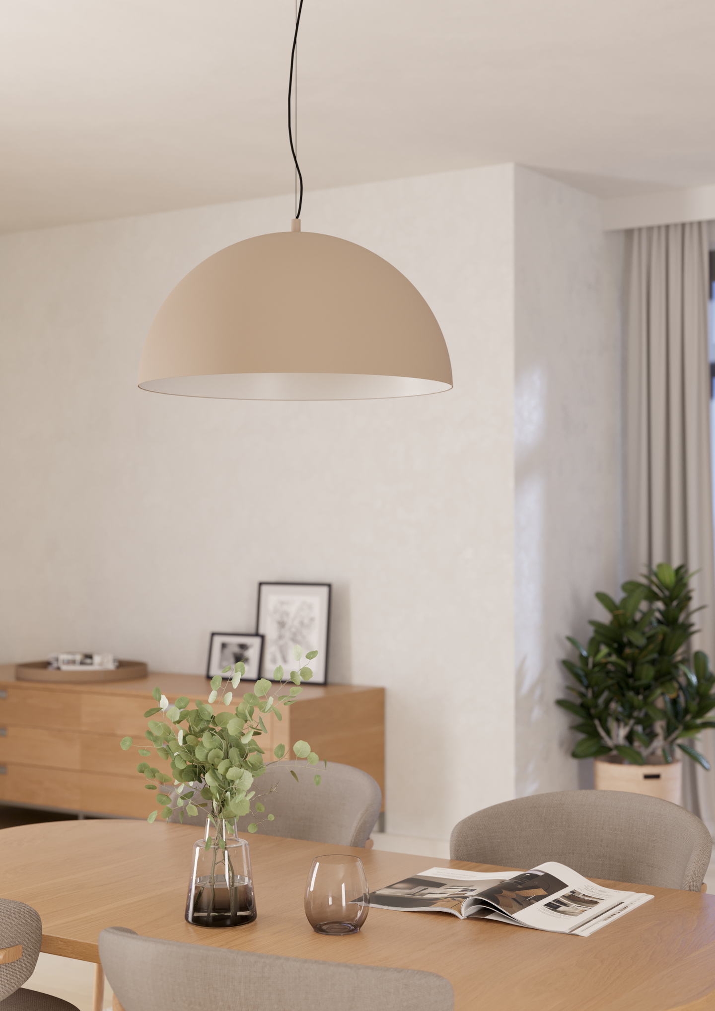 Riippuvalaisin EGLO Gaetano 1 E27 40W hiekka/kerma/musta