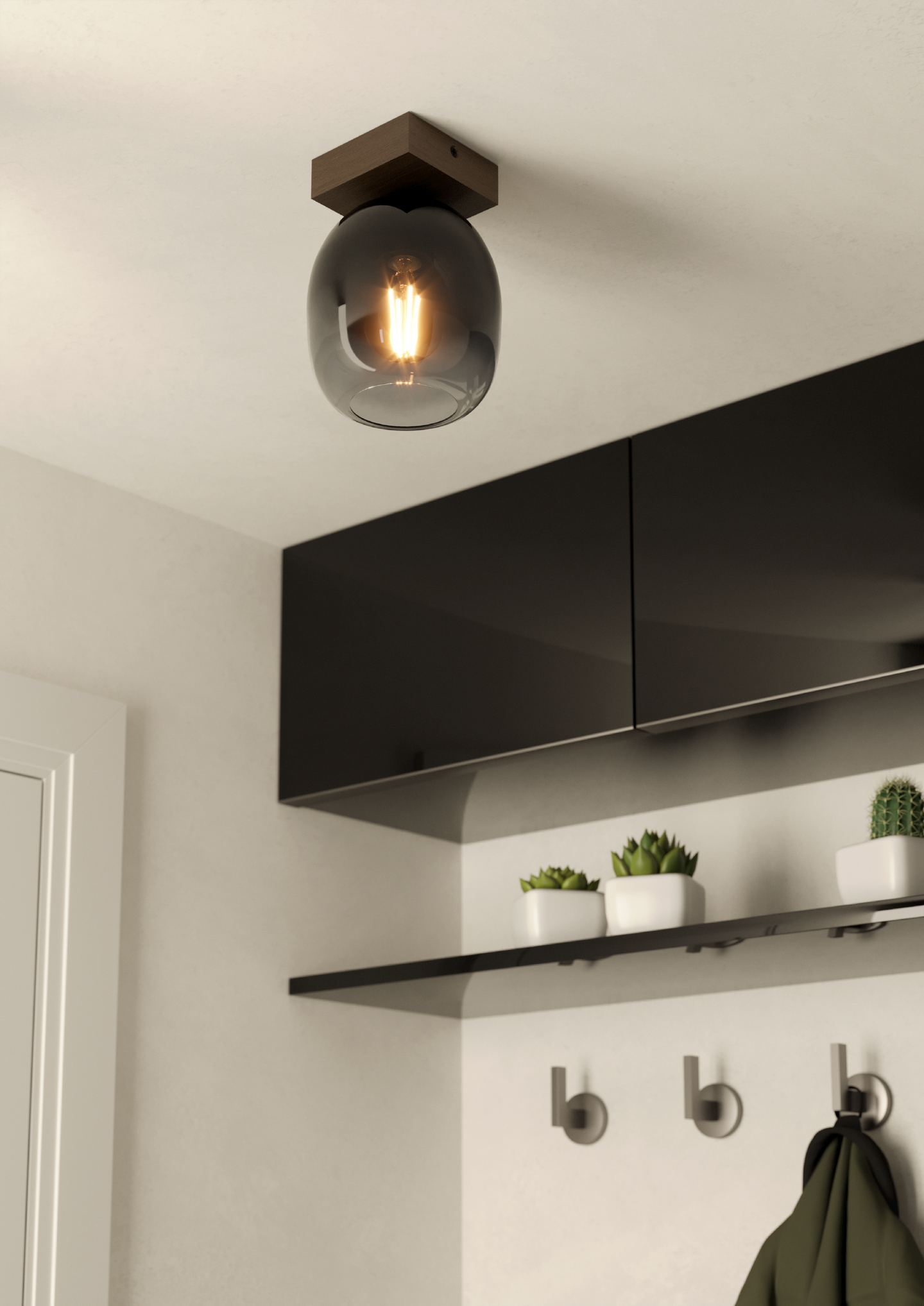 Kattovalaisin EGLO Filago E27 40W puu/harmaa