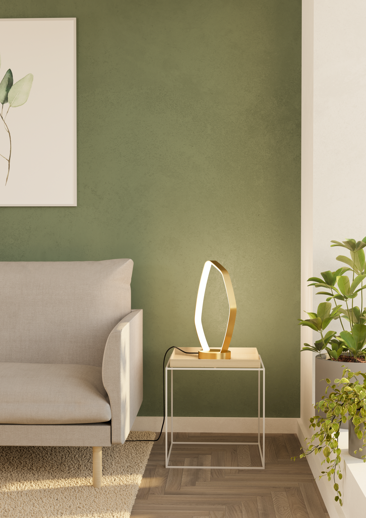 Pöytävalaisin EGLO Vallerosa 10,8W led messinki/valkoinen