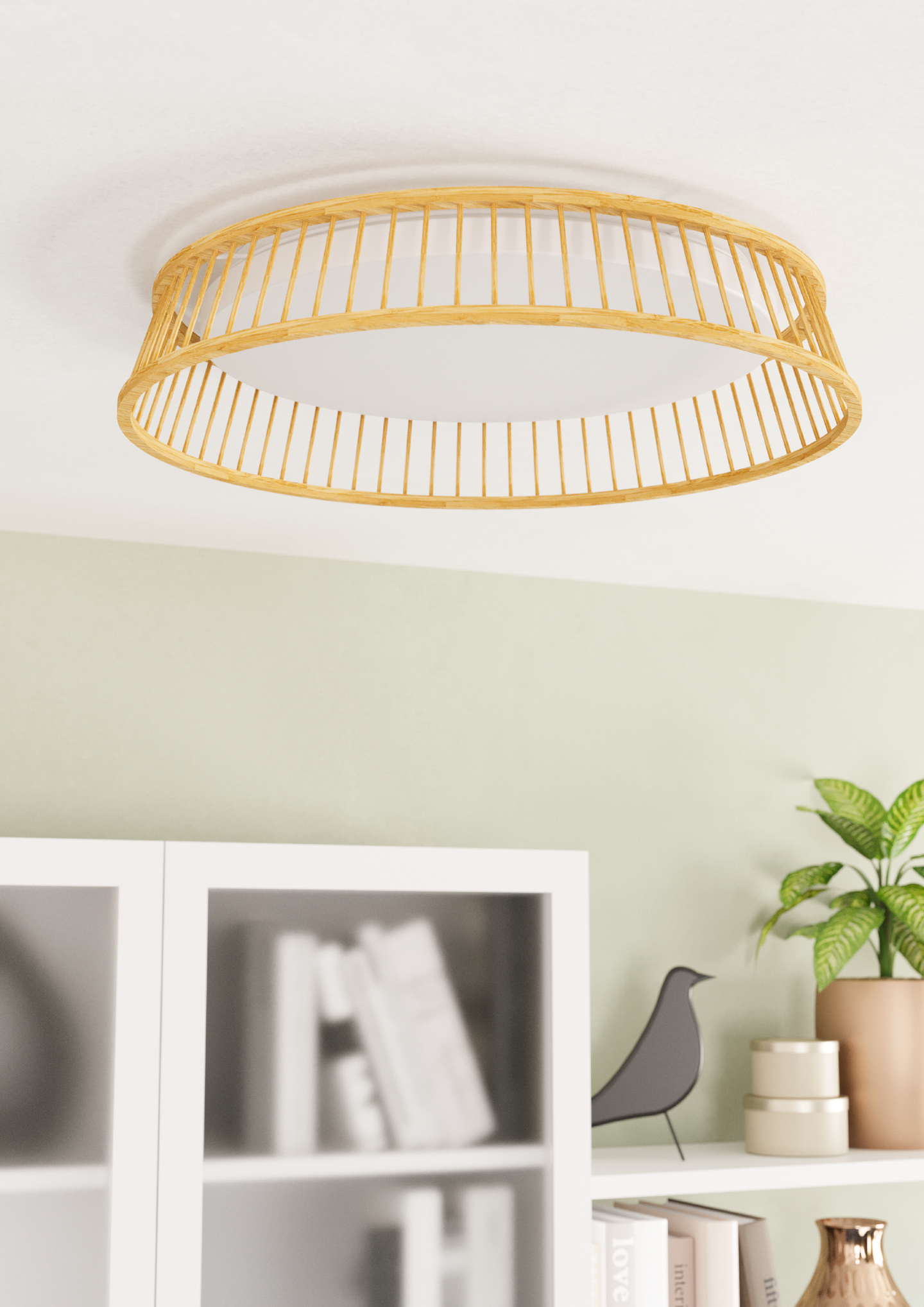 Kattovalaisin EGLO Luppineria 45cm 20W led bambu