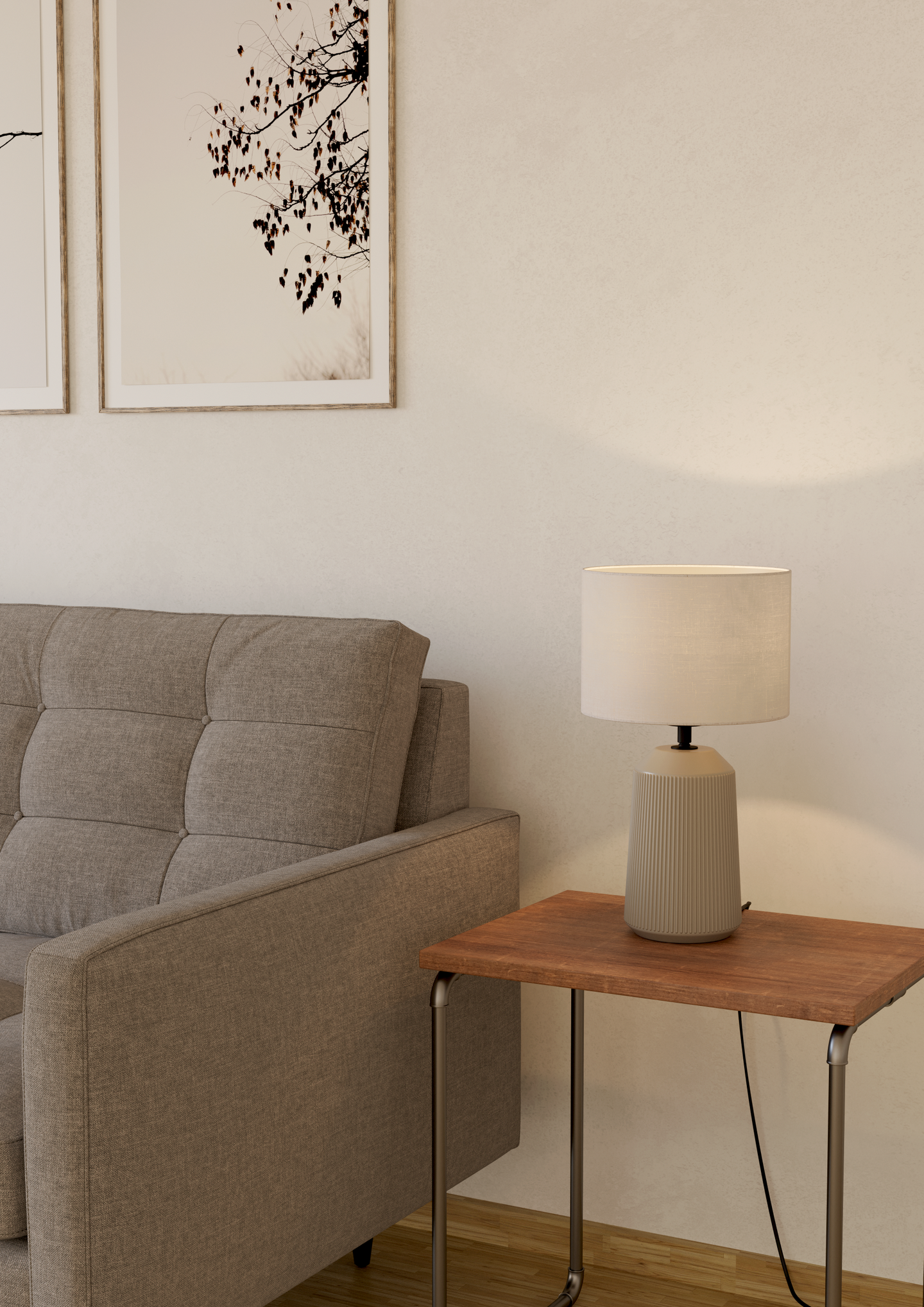 Pöytävalaisin EGLO Capalbio E27 40W hiekka/valkoinen