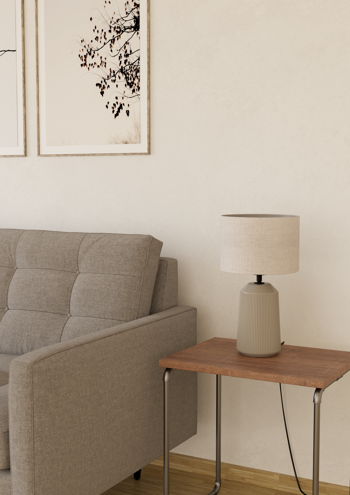 Pöytävalaisin EGLO Capalbio E27 40W hiekka/valkoinen