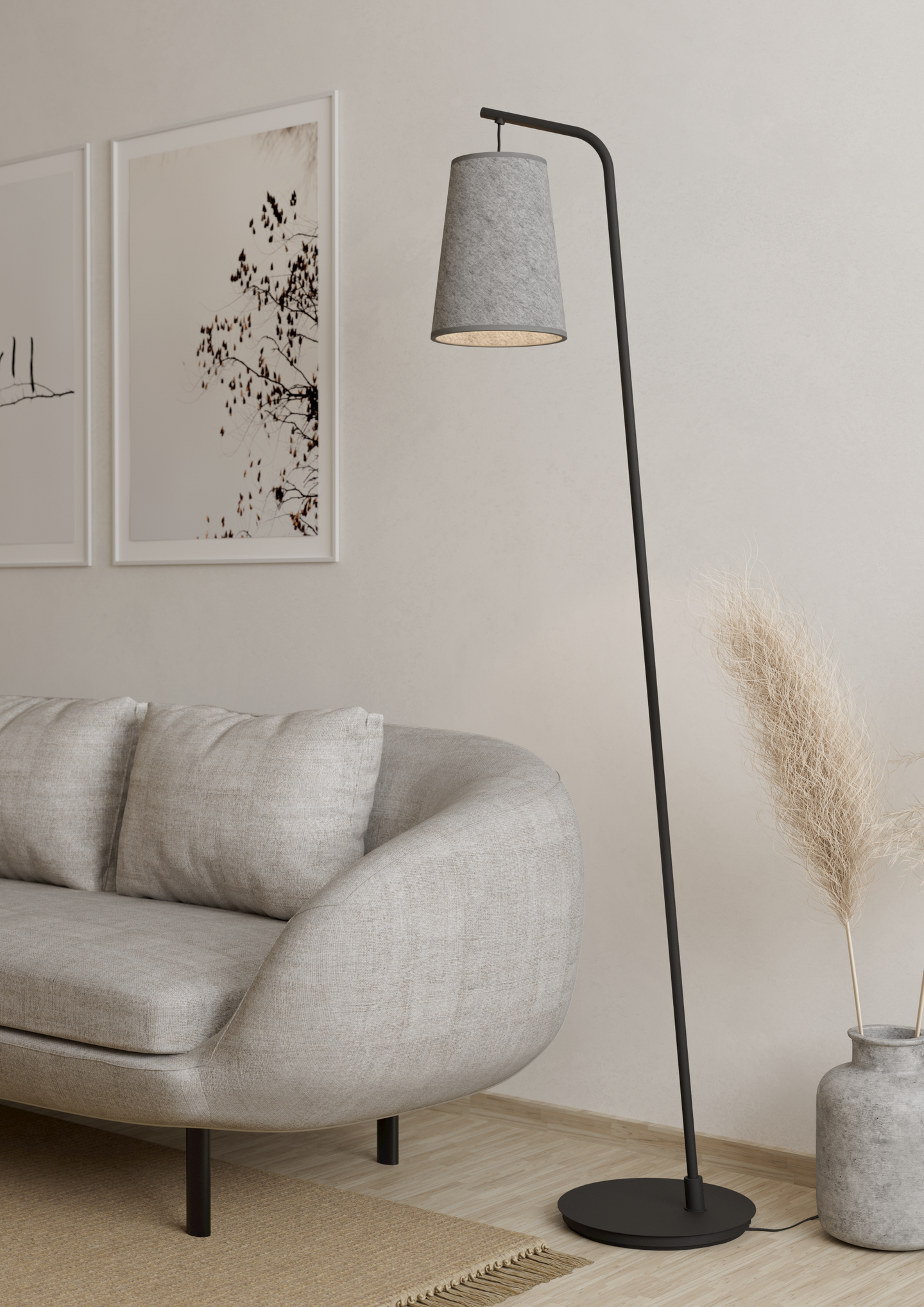 Lattiavalaisin EGLO Alsager E27 40W harmaa/musta