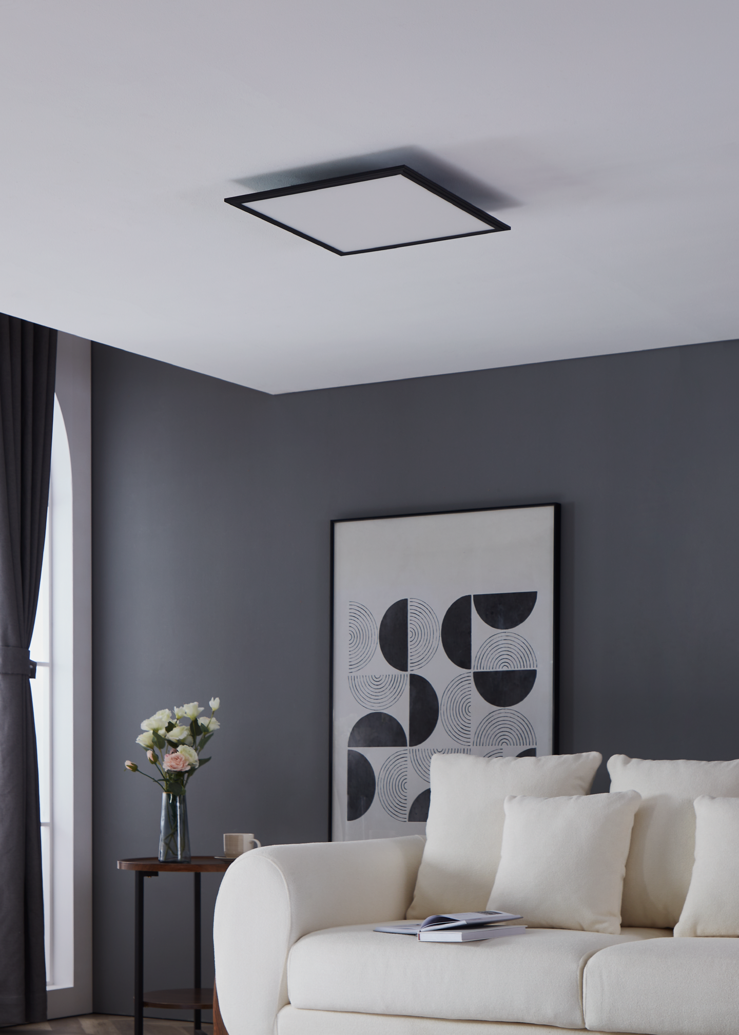 Kattovalaisin EGLO Salobrena 1 45x45cm 21,5W led musta