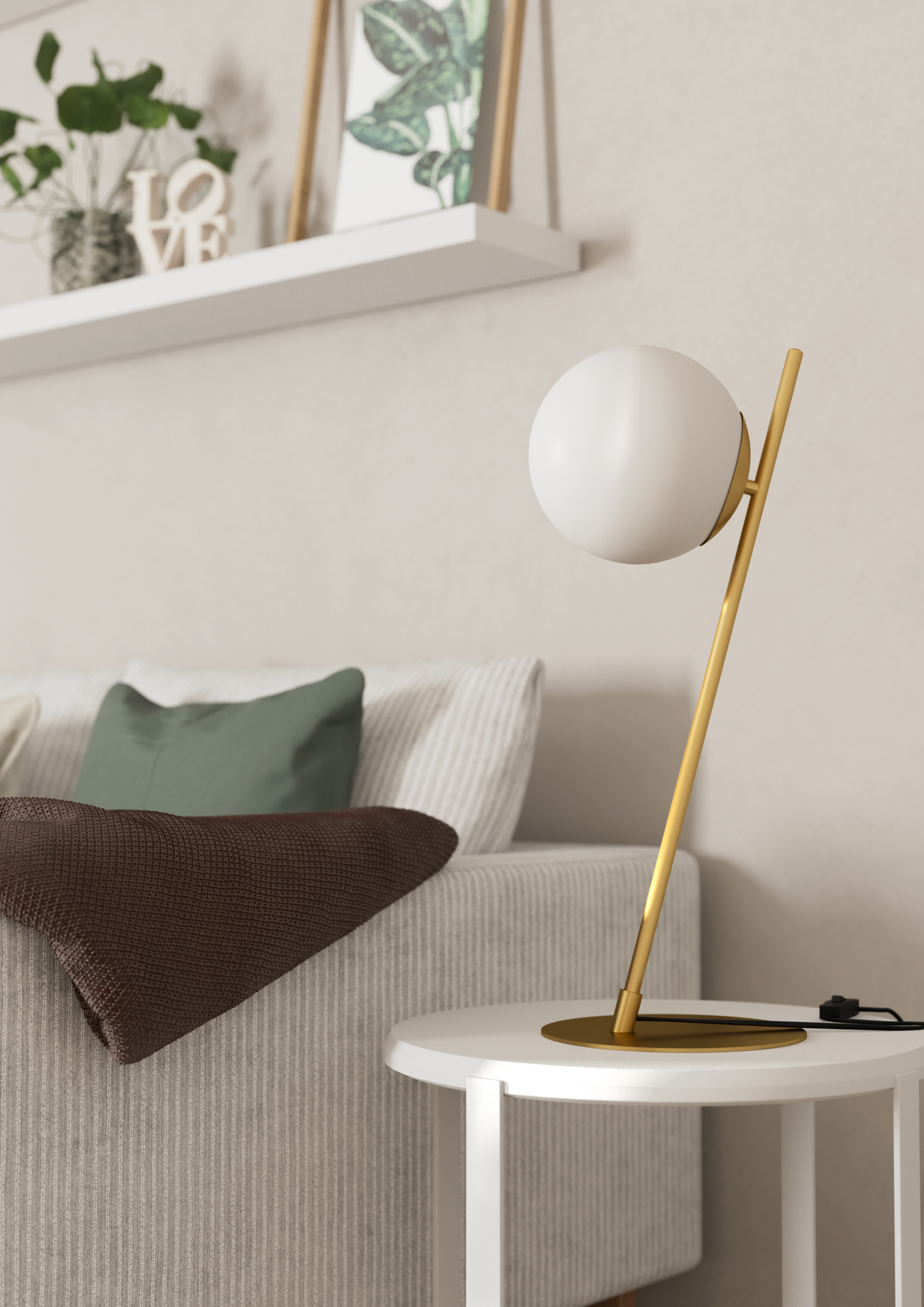 Pöytävalaisin EGLO Rondo 4 E27 40W messinki/valkoinen