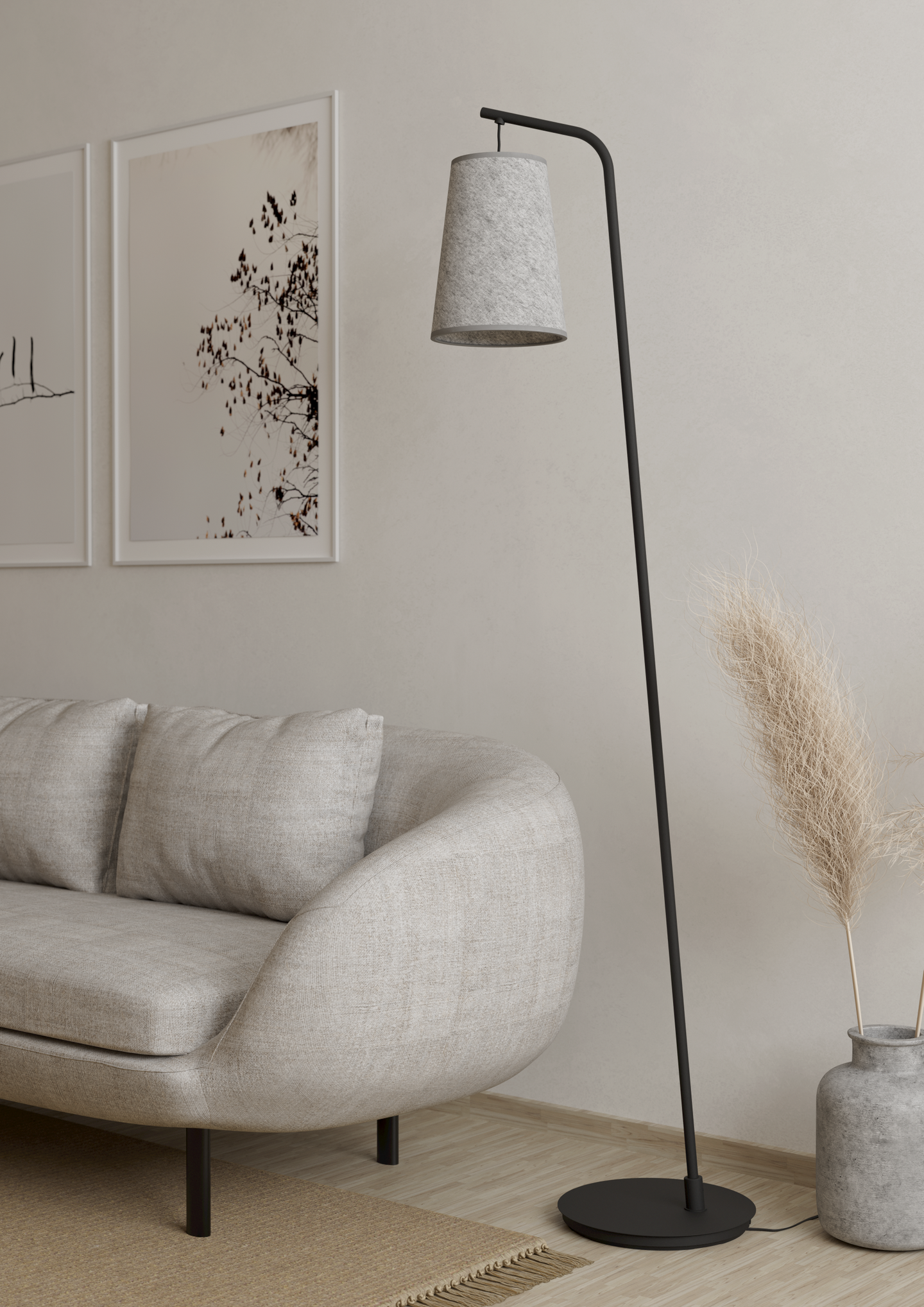 Lattiavalaisin EGLO Alsager E27 40W harmaa/musta