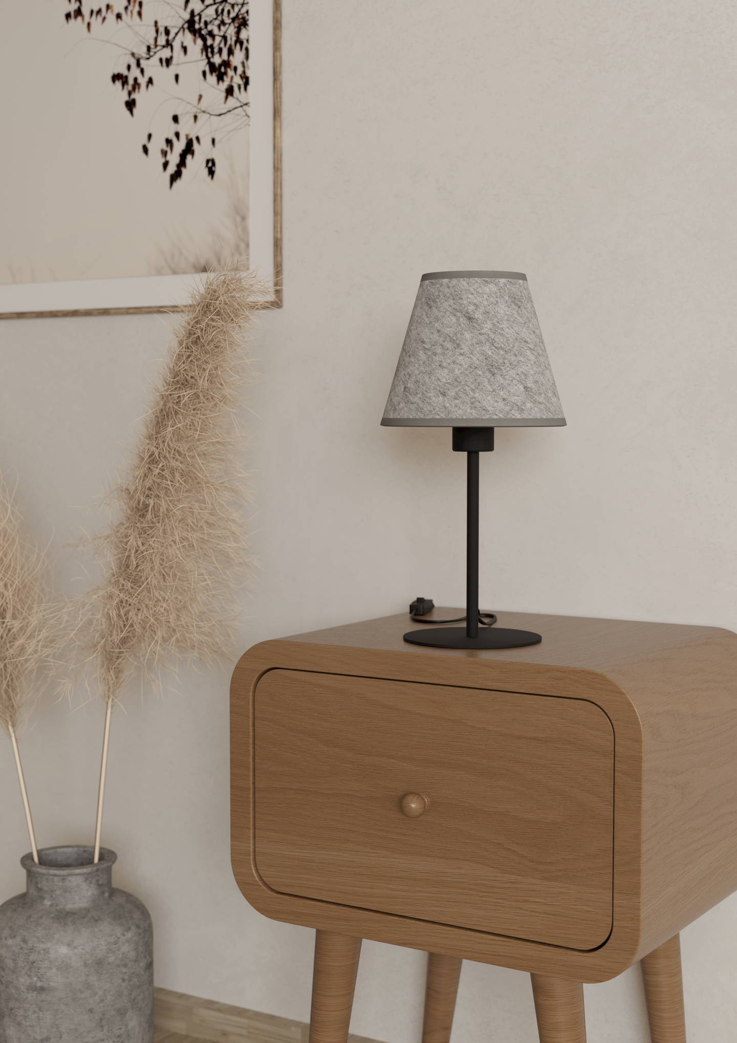 Pöytävalaisin EGLO Alsager E27 40W harmaa/musta