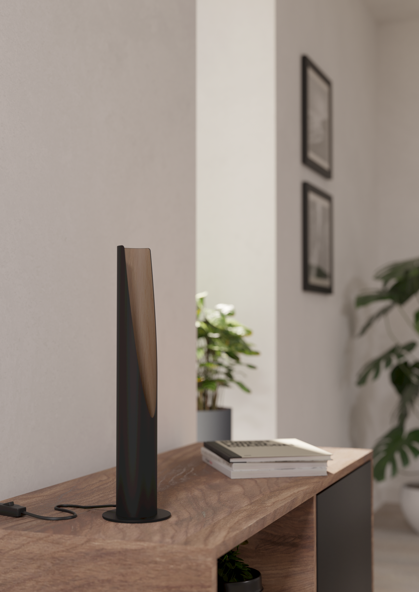 Pöytävalaisin EGLO Barbotto 4,5W led GU10 musta/puu