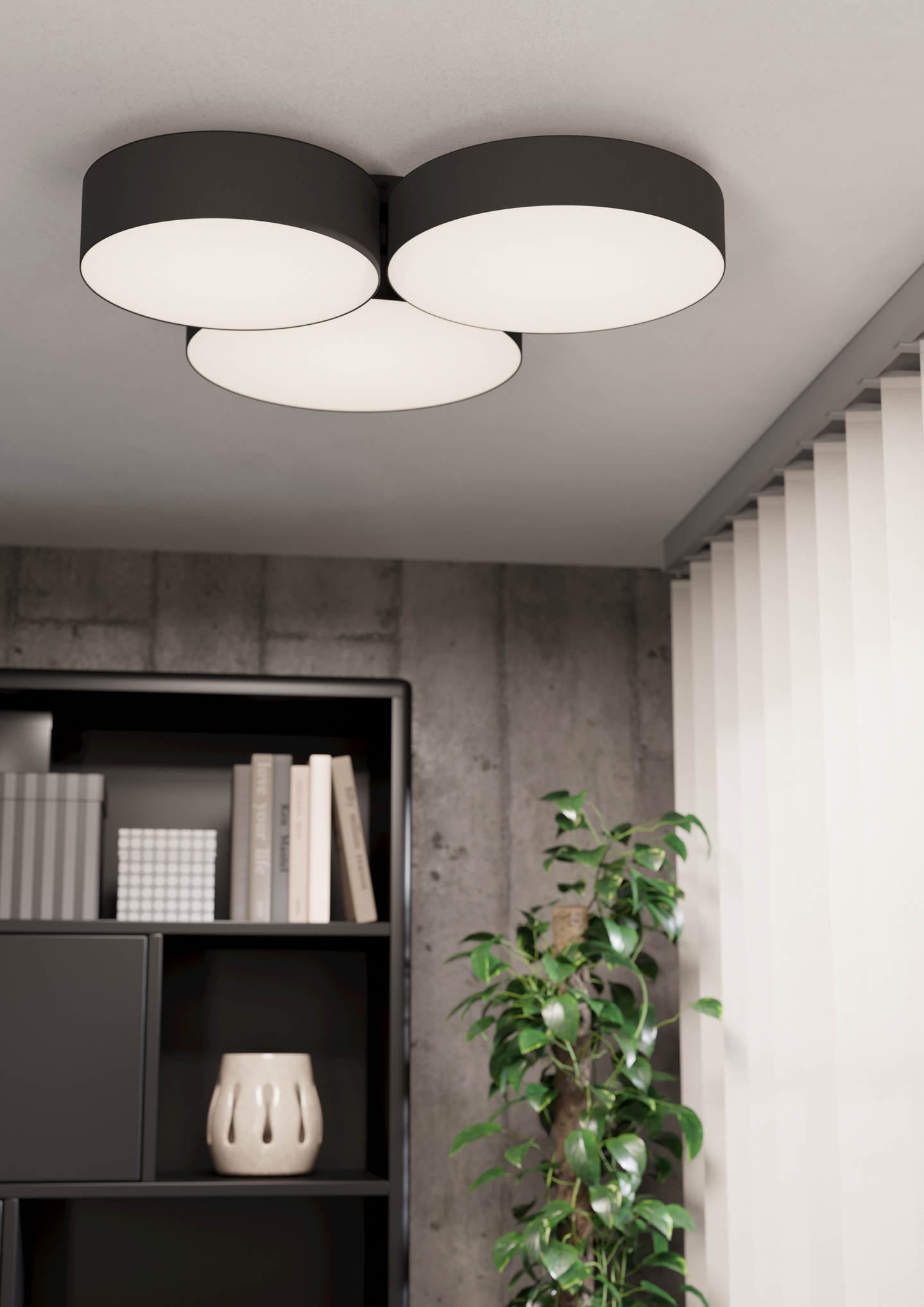 Kattovalaisin connect.z Barbano-z 3x7,3W led musta