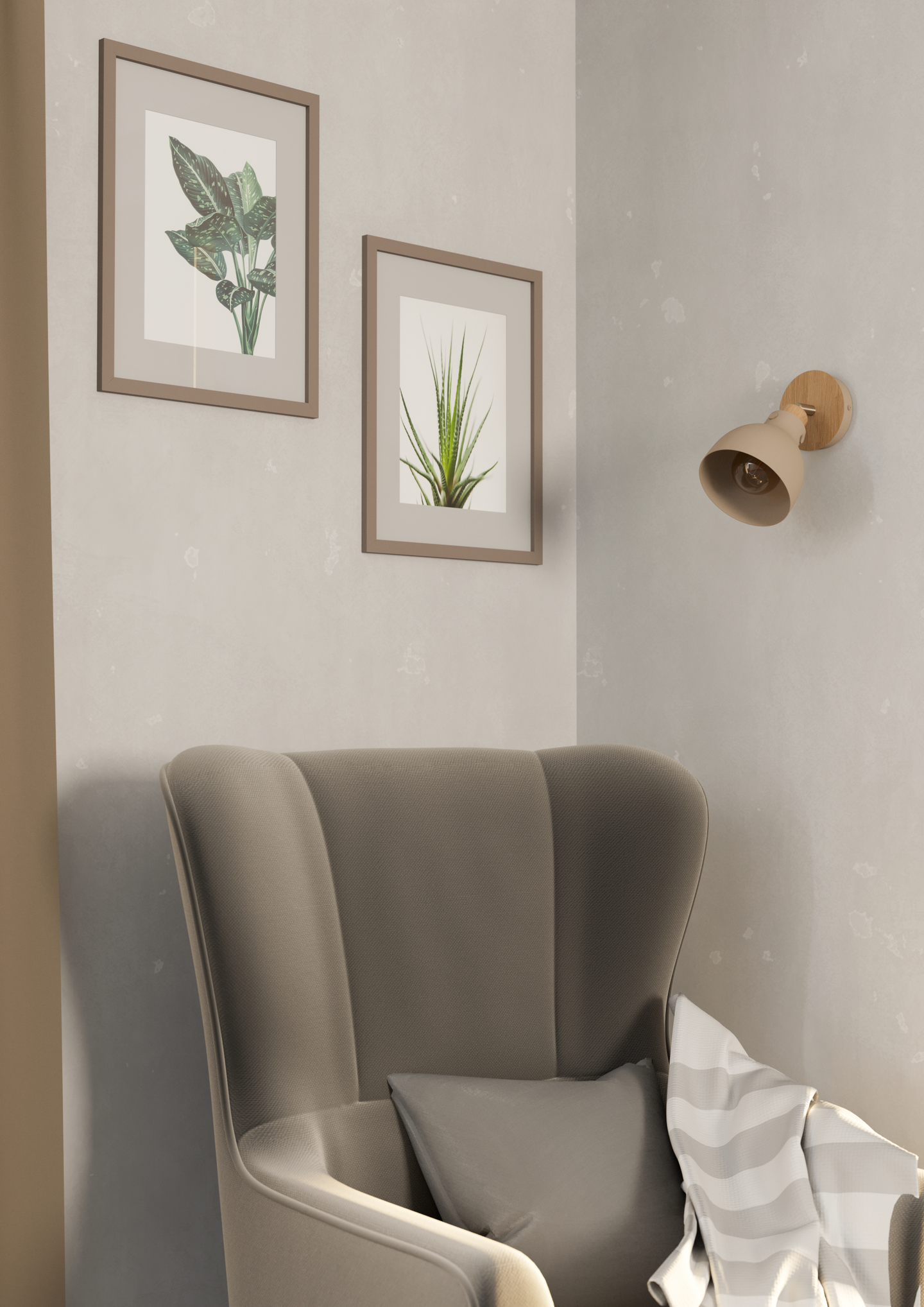 Seinävalaisin EGLO Arrecife E27 28W hiekka/puu