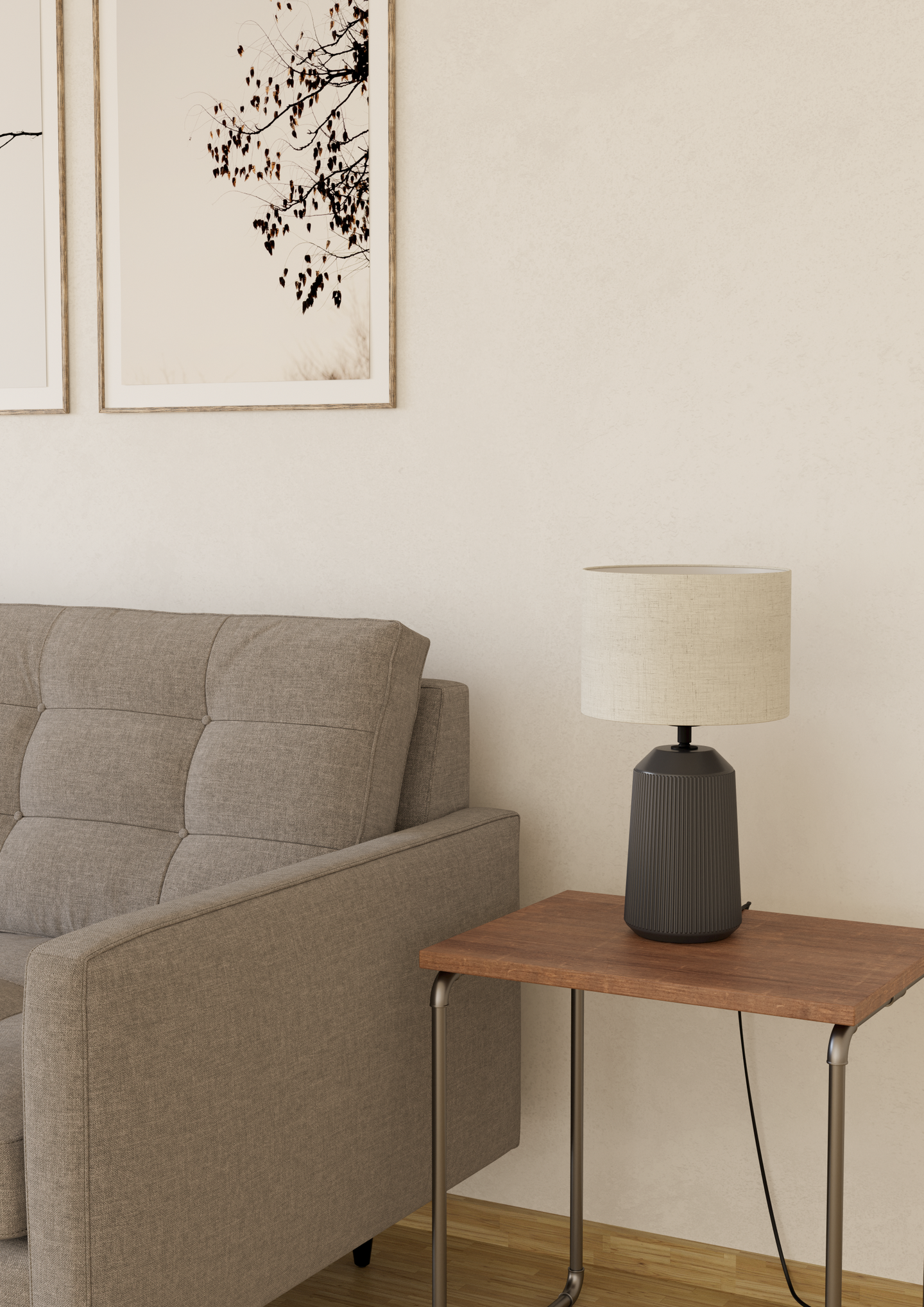 Pöytävalaisin EGLO Capalbio E27 40W harmaa/pellava