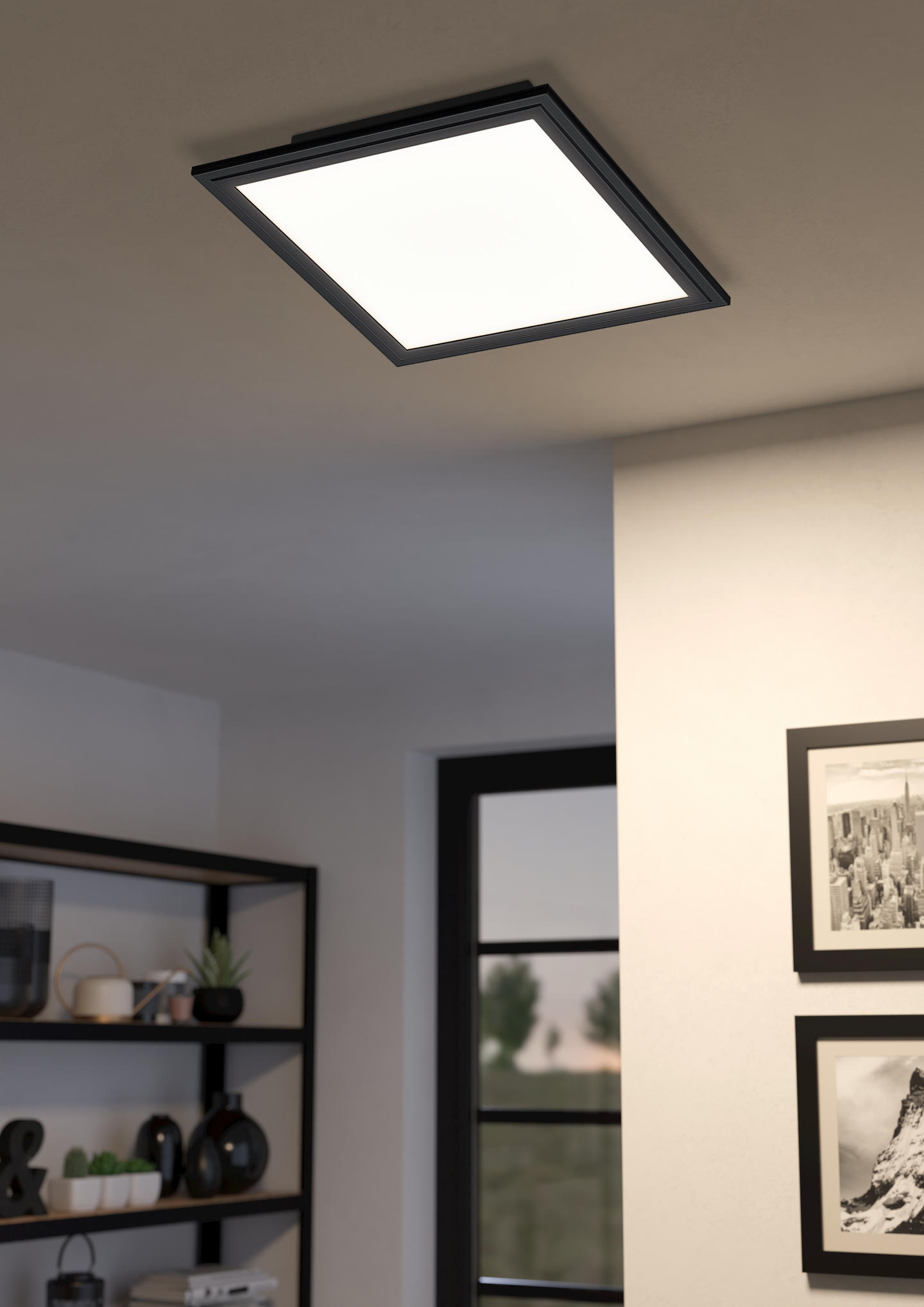 Kattovalaisin EGLO Salobrena 1 30x30cm 14W led musta