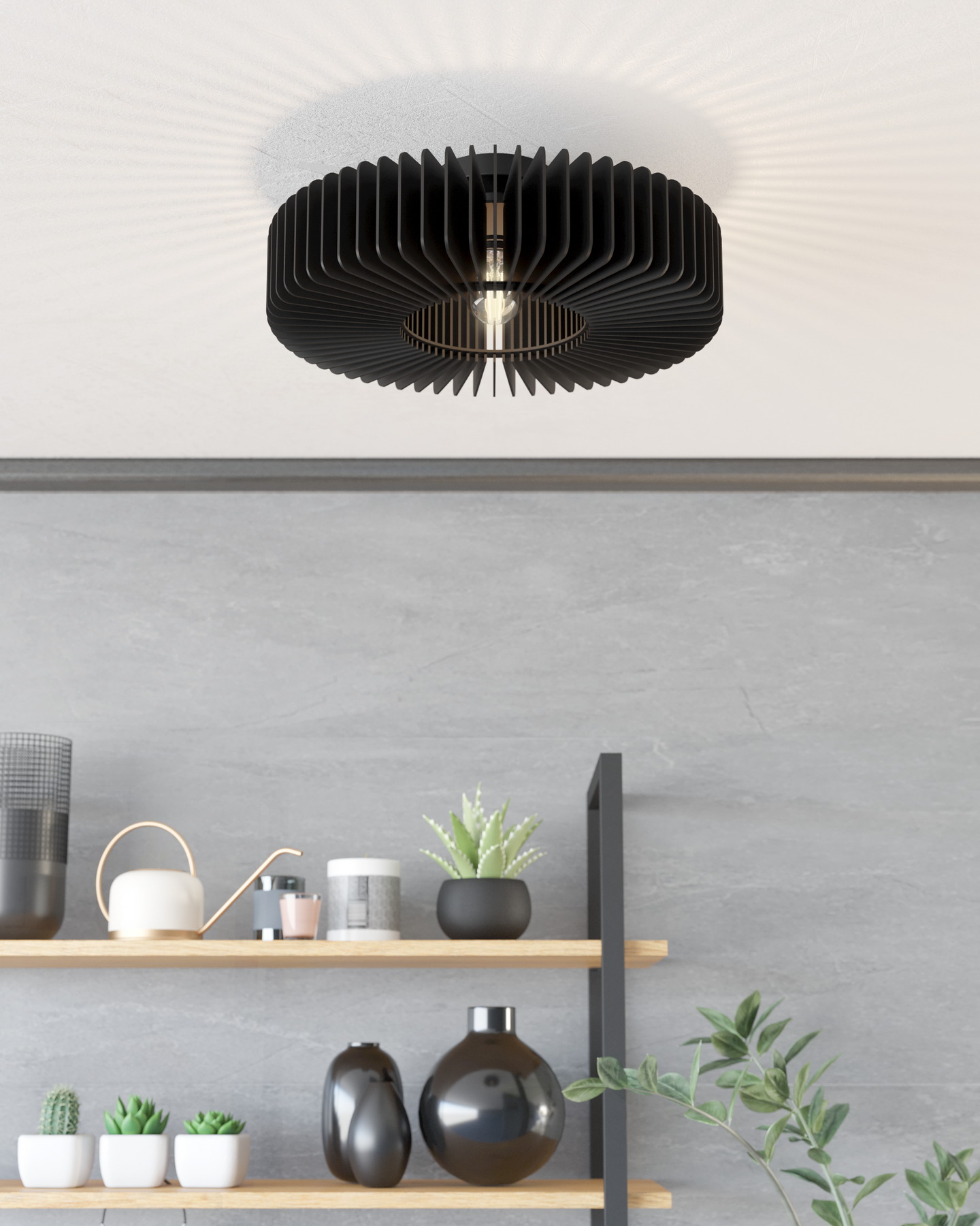 Kattovalaisin EGLO Palombaia E27 40W musta