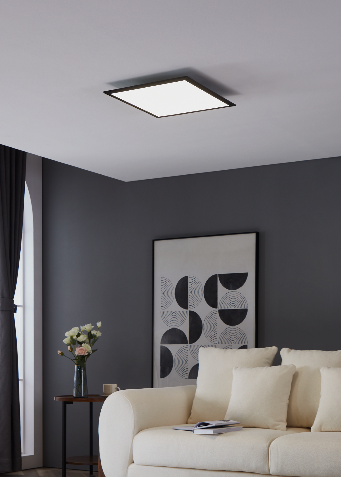 Kattovalaisin EGLO Salobrena 1 45x45cm 21,5W led musta