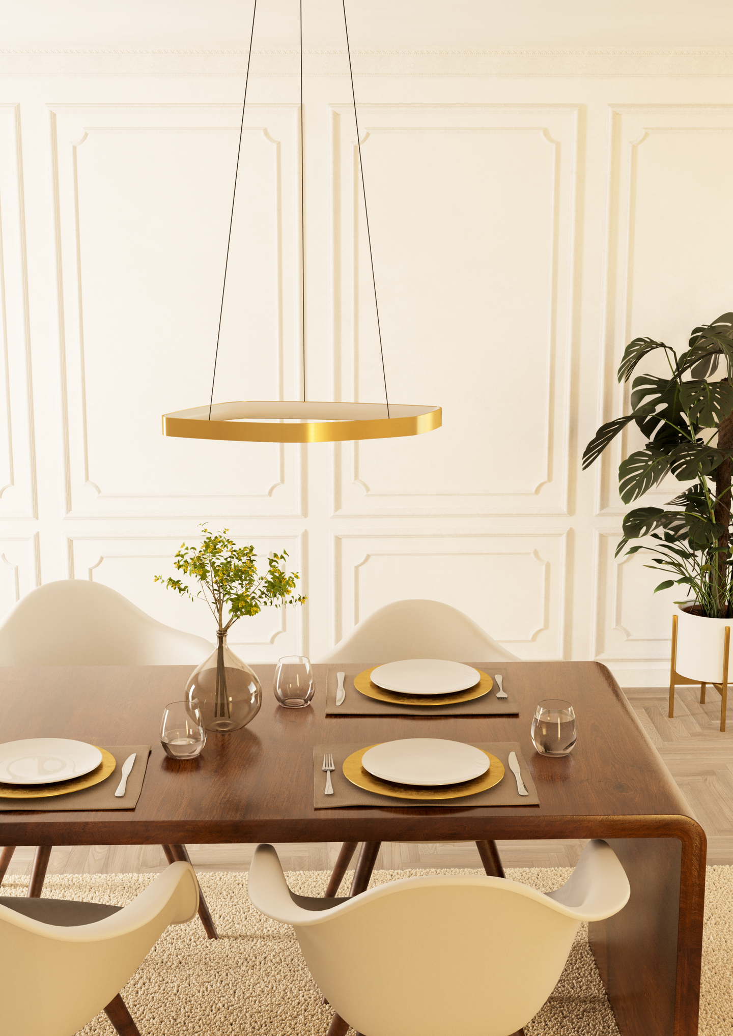 Riippuvalaisin EGLO Vallerosa 25,2W led messinki/valkoinen