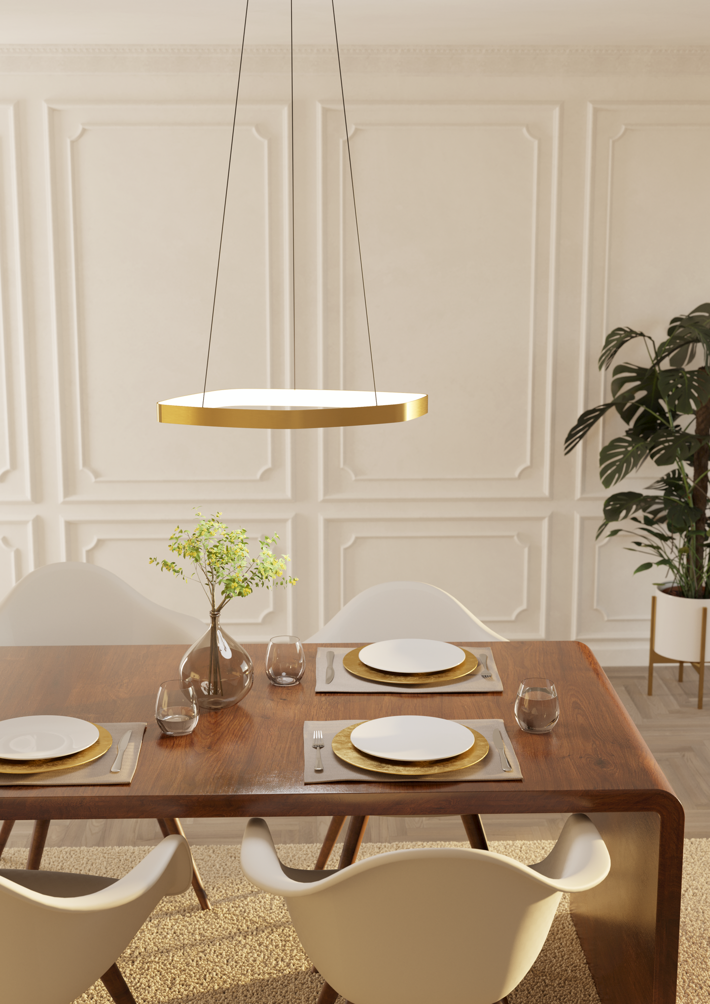 Riippuvalaisin EGLO Vallerosa 25,2W led messinki/valkoinen