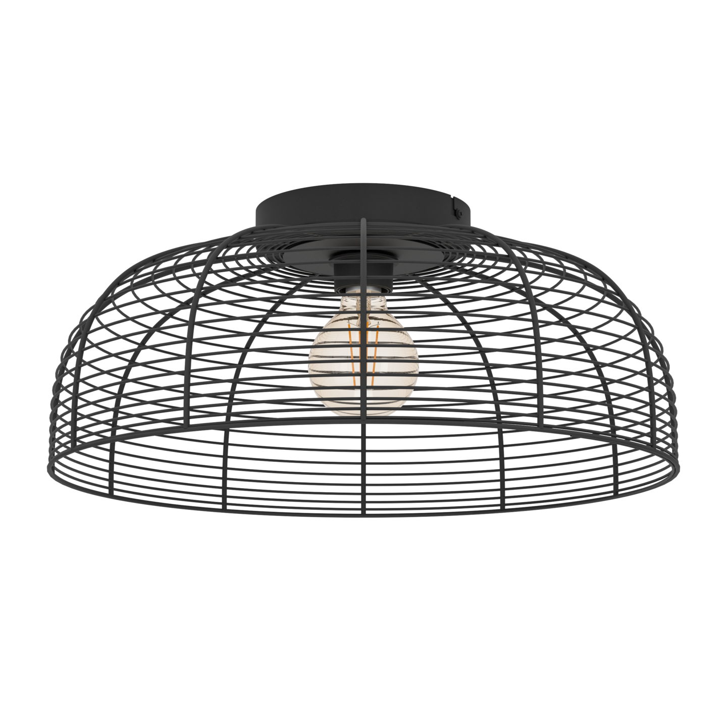 Riippuvalaisin EGLO Roundham 45cm E27 40W musta/messinki