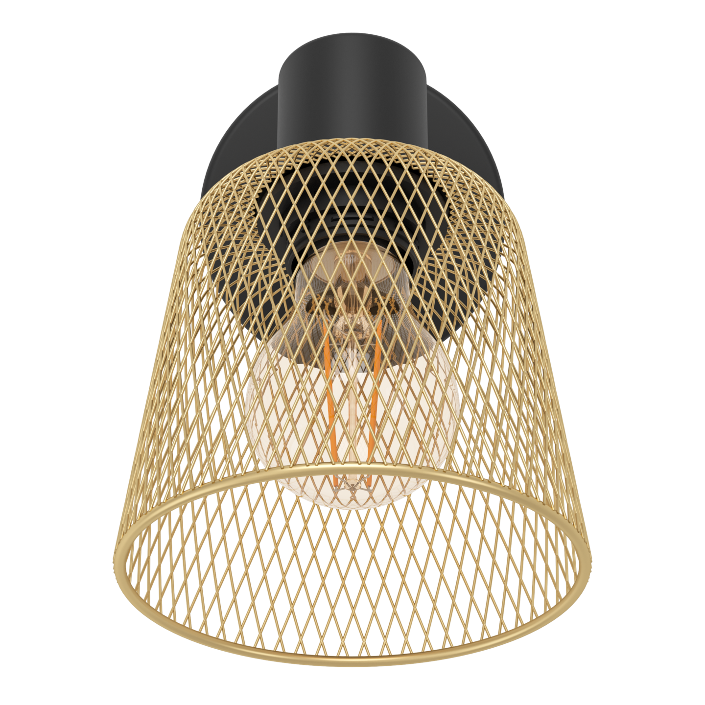 Seinävalaisin EGLO Coslada E27 40W messinki/musta