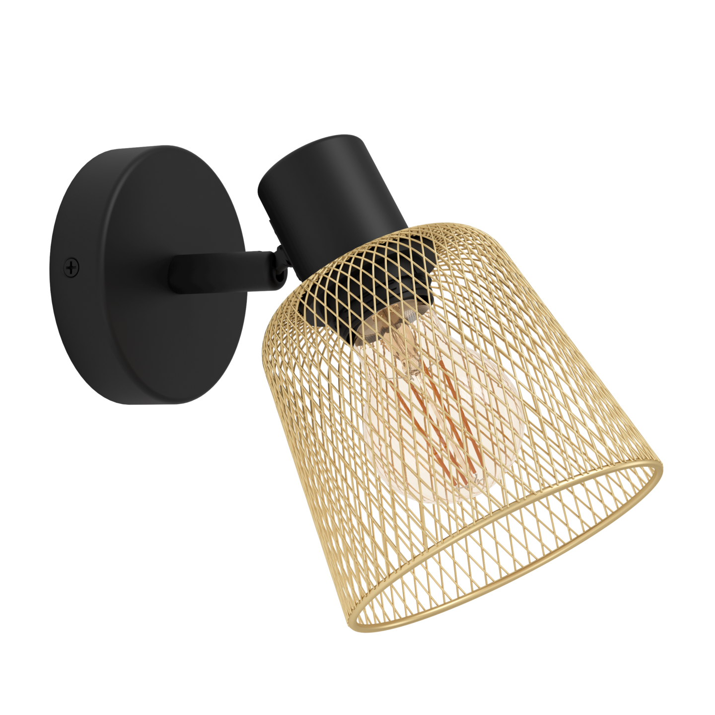 Seinävalaisin EGLO Coslada E27 40W messinki/musta