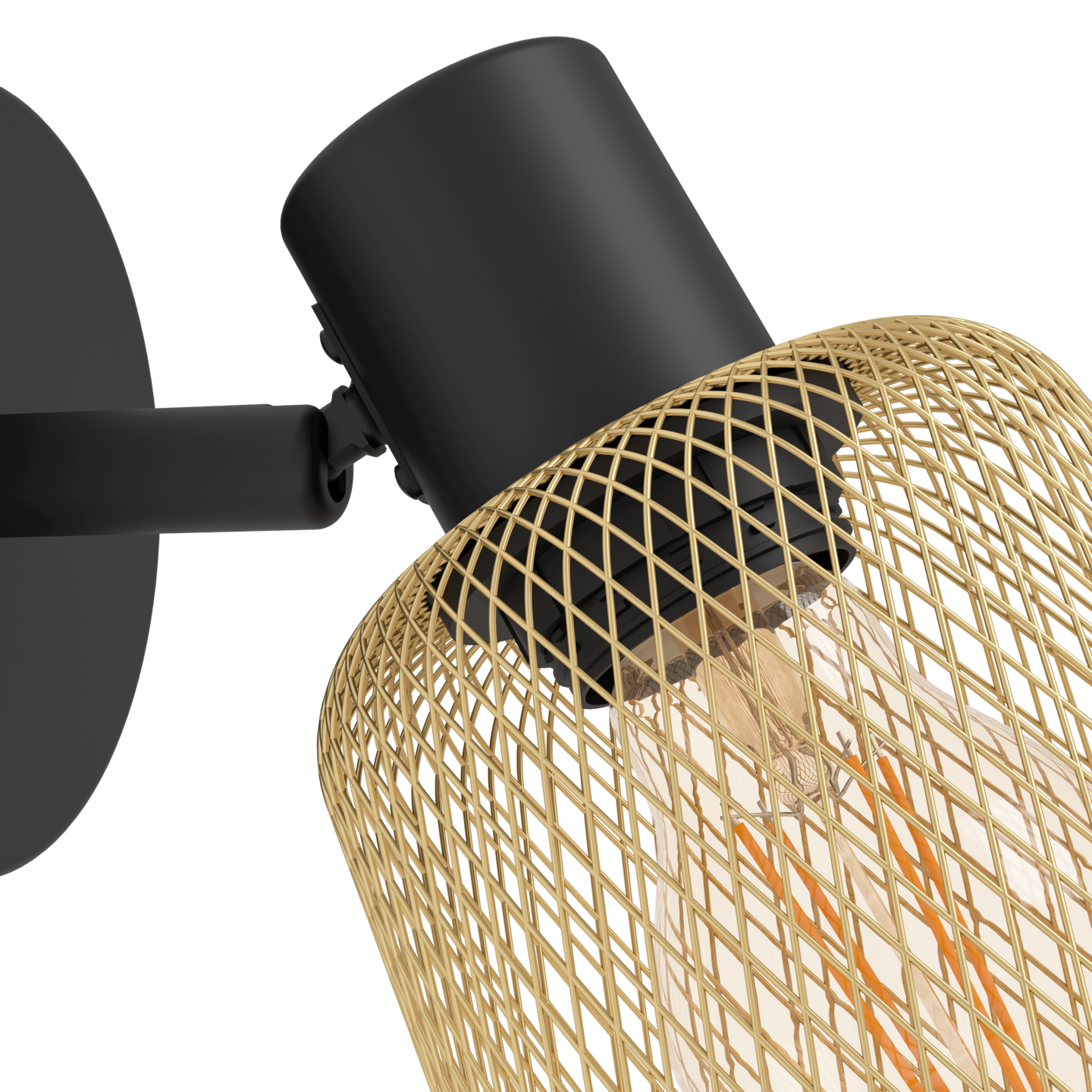 Seinävalaisin EGLO Coslada E27 40W messinki/musta