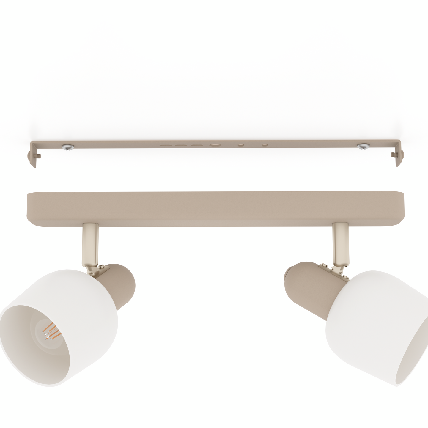 Kattovalaisin EGLO Corato 2-os 2xE14 18W hiekka/valkoinen