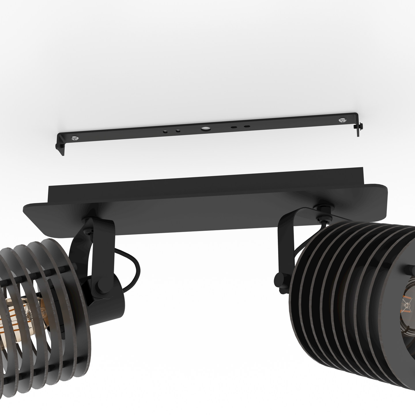 Kattovalaisin EGLO Segovia 2-os 2xE27 40W musta