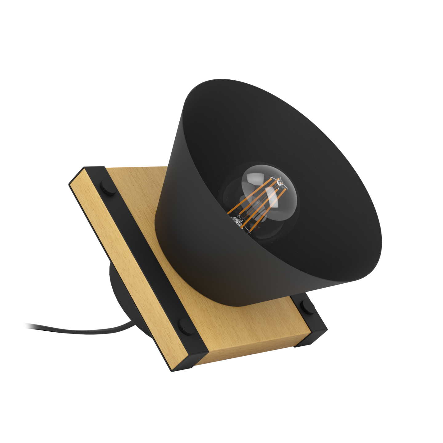 Pöytävalaisin EGLO Maccles E27 15W puu/musta