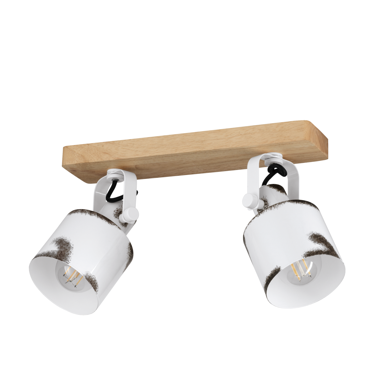 Kattovalaisin EGLO Kilburn 2-os 2xE27 40W puu/valkoinen/teräs