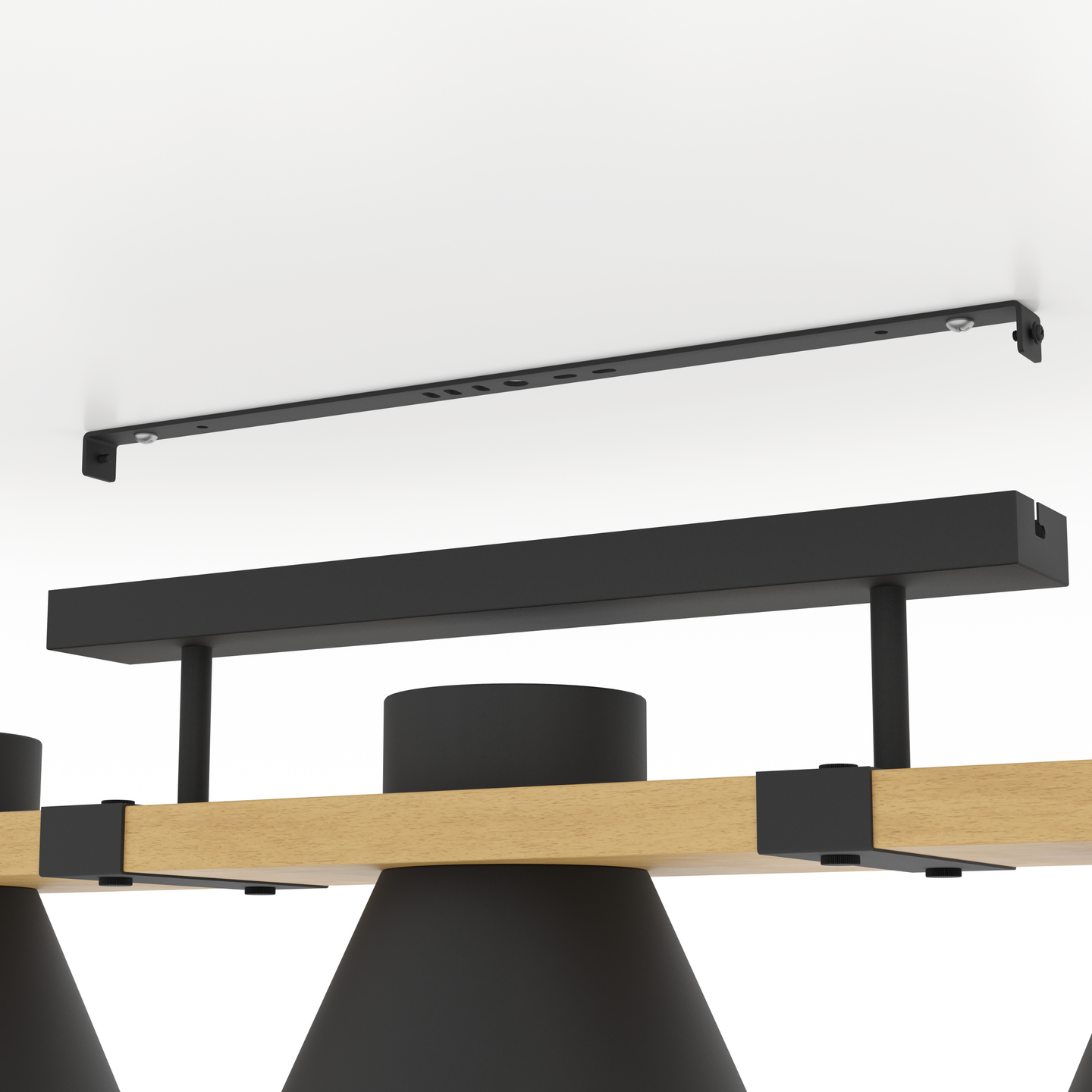 Kattovalaisin EGLO Maccles 3-os 3xE27 15W puu/musta