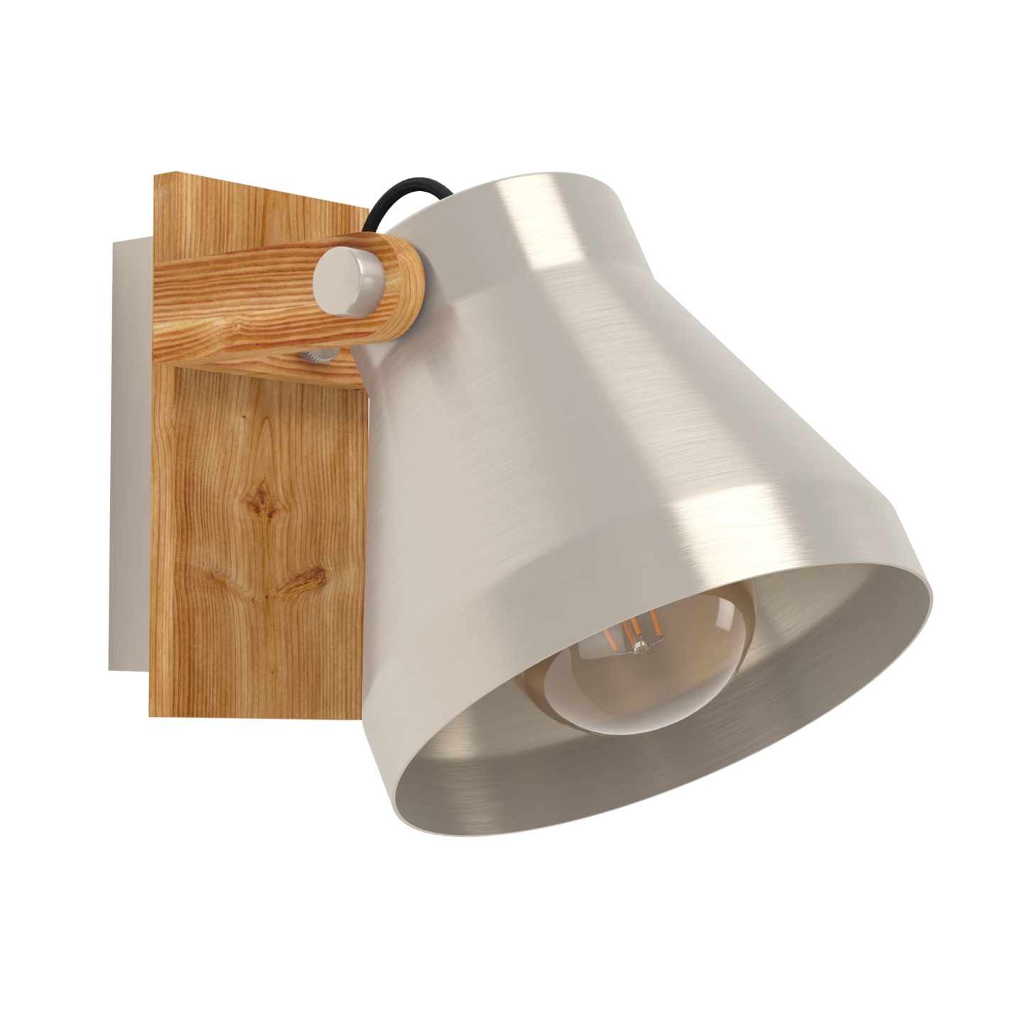 Seinävalaisin EGLO Cawton E27 40W puu/teräs