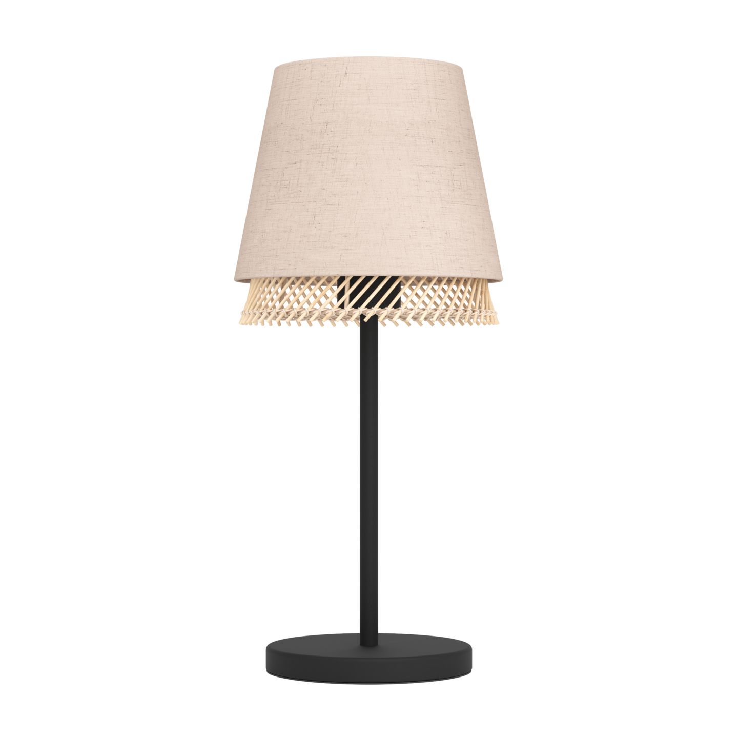 Pöytävalaisin EGLO Tabley E27 40W pellava/puu/musta