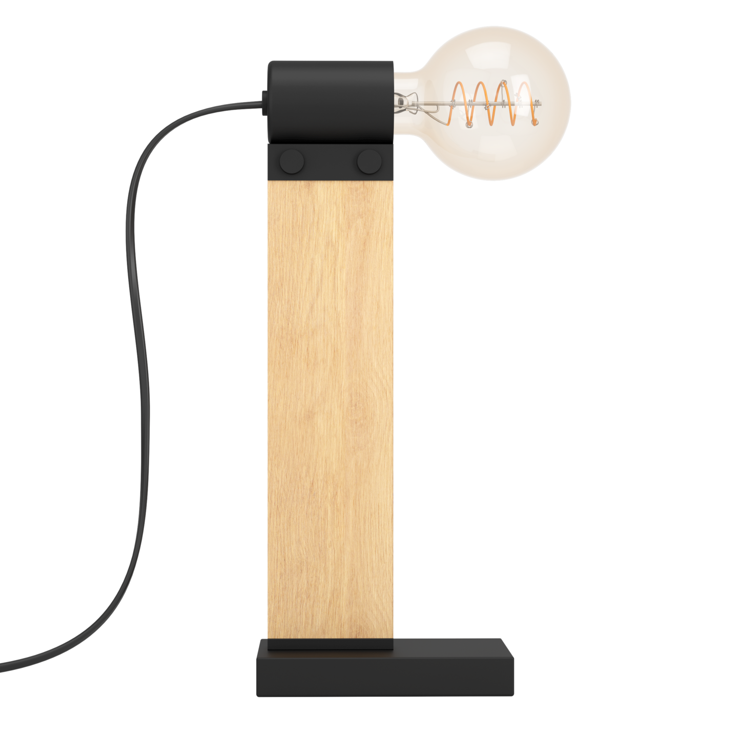 Pöytävalaisin EGLO Bailrigg E27 40W puu/musta