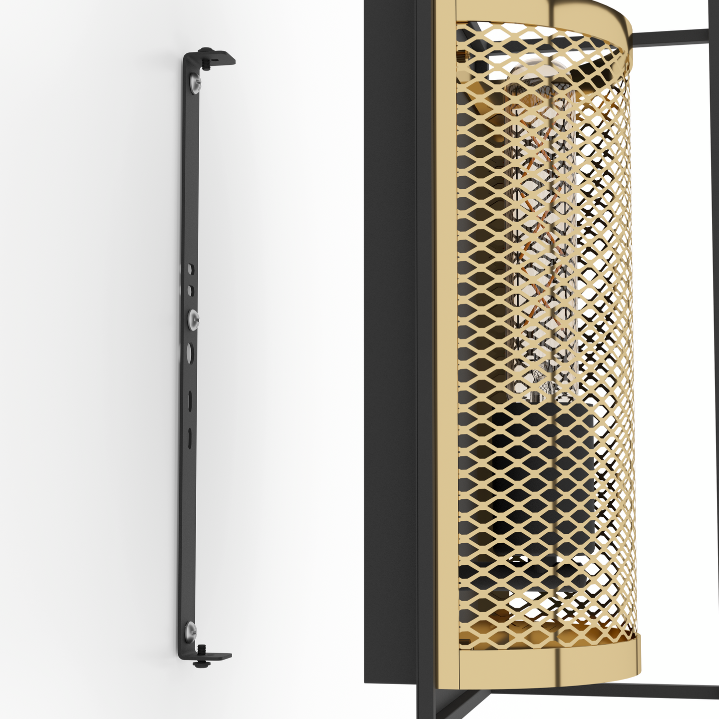 Seinävalaisin EGLO nohales E27 40W messinki/musta