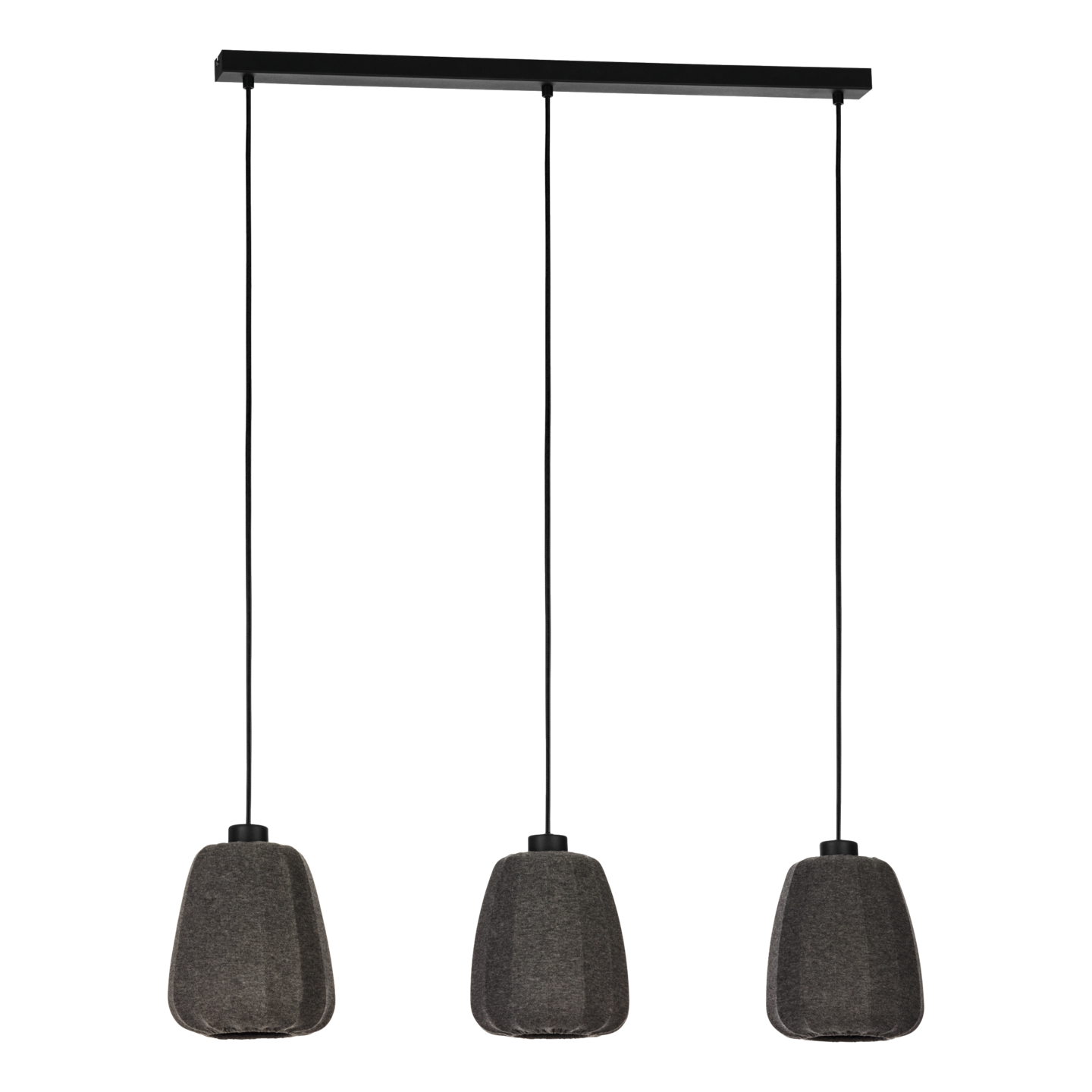 Riippuvalaisin EGLO Barlaston 3-os 3xE27 40W musta/harmaa