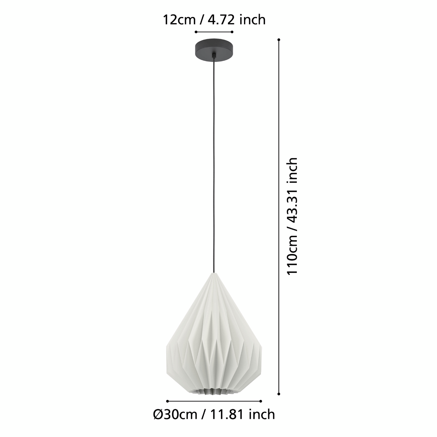 Riippuvalaisin EGLO Minting 31cm E27 25W valkoinen