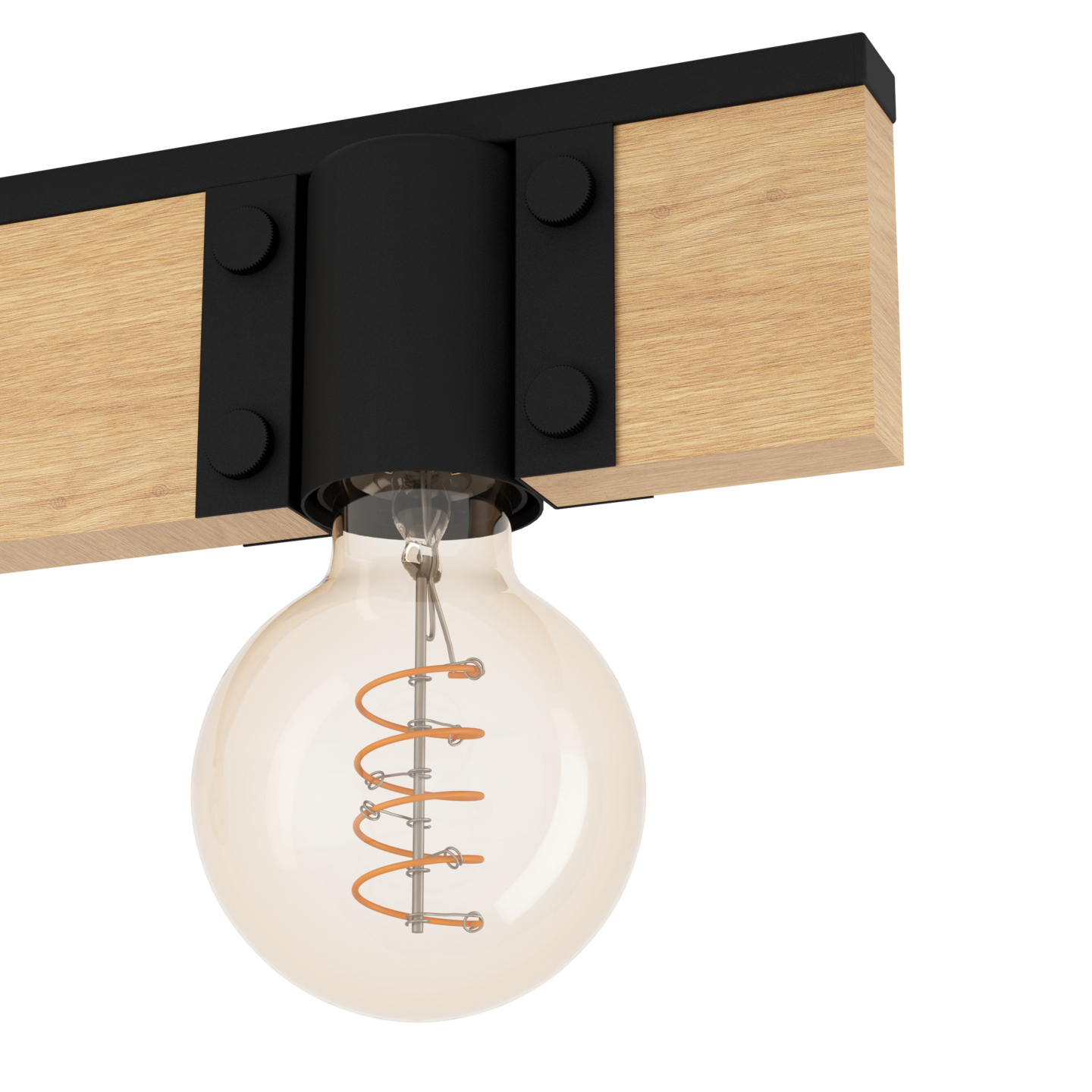 Riippuvalaisin EGLO Bailrigg 4xE27 40W puu/musta