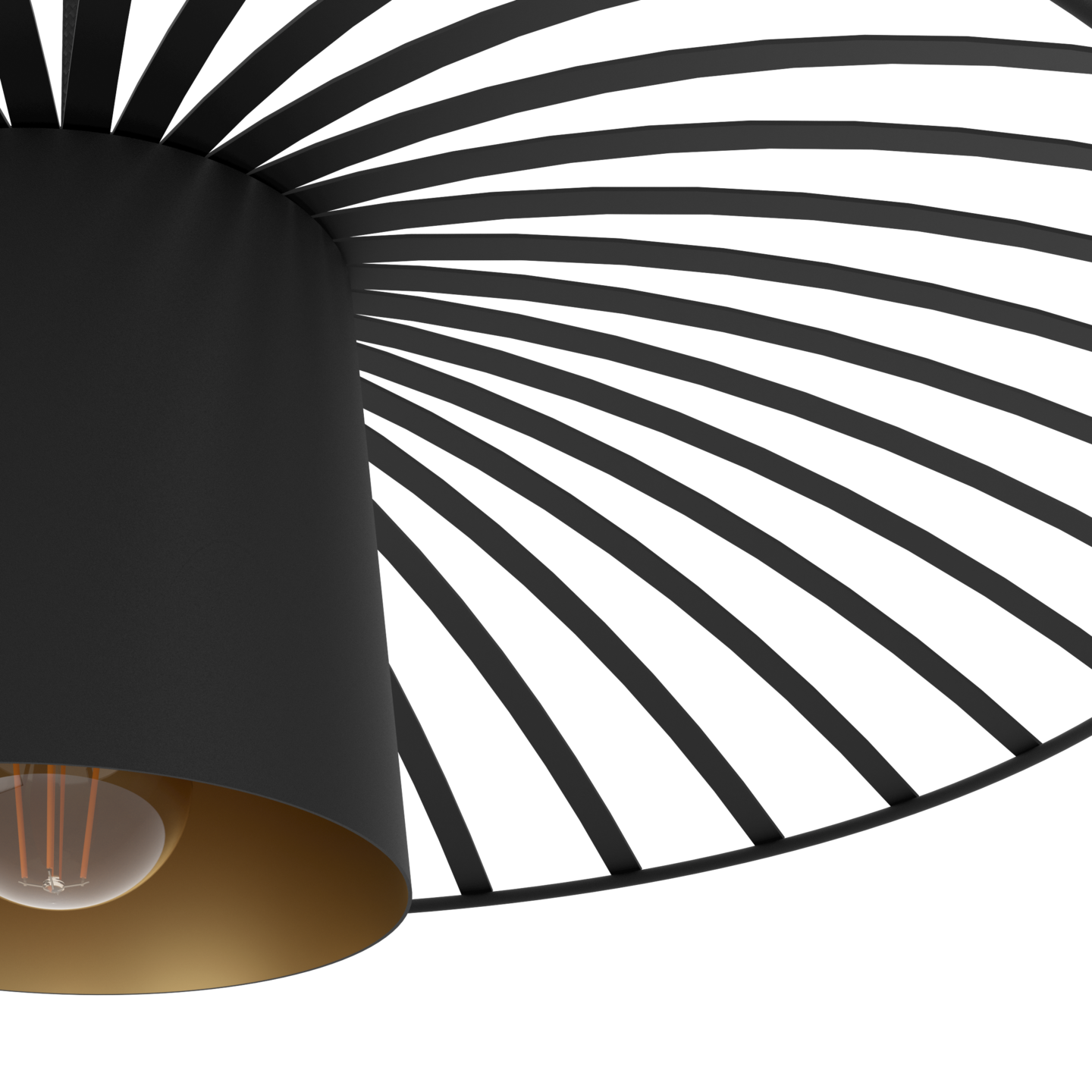 Riippuvalaisin EGLO Felixkirk E27 40W musta/kulta